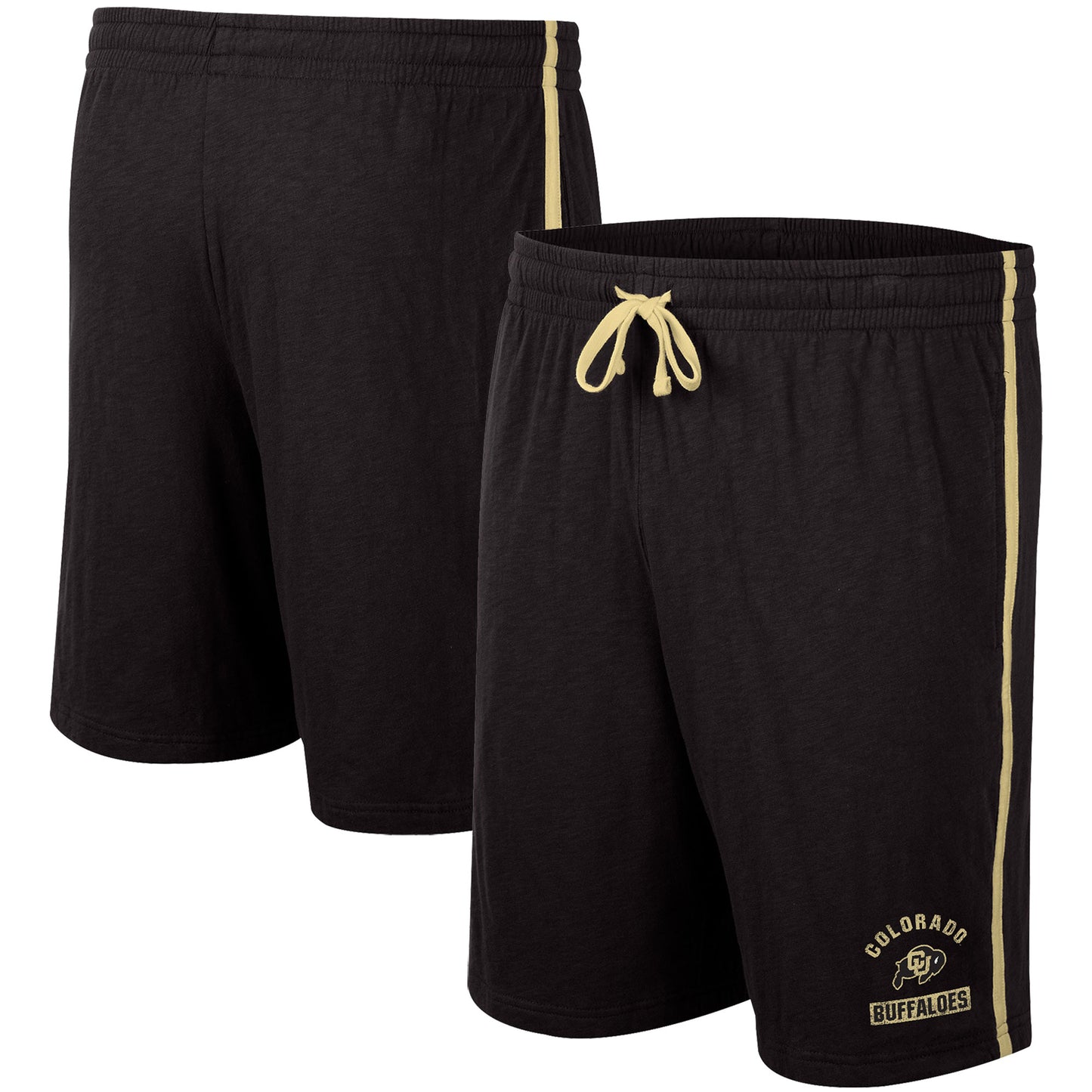 Men's Colosseum Black Colorado Buffaloes Thunder Slub Shorts