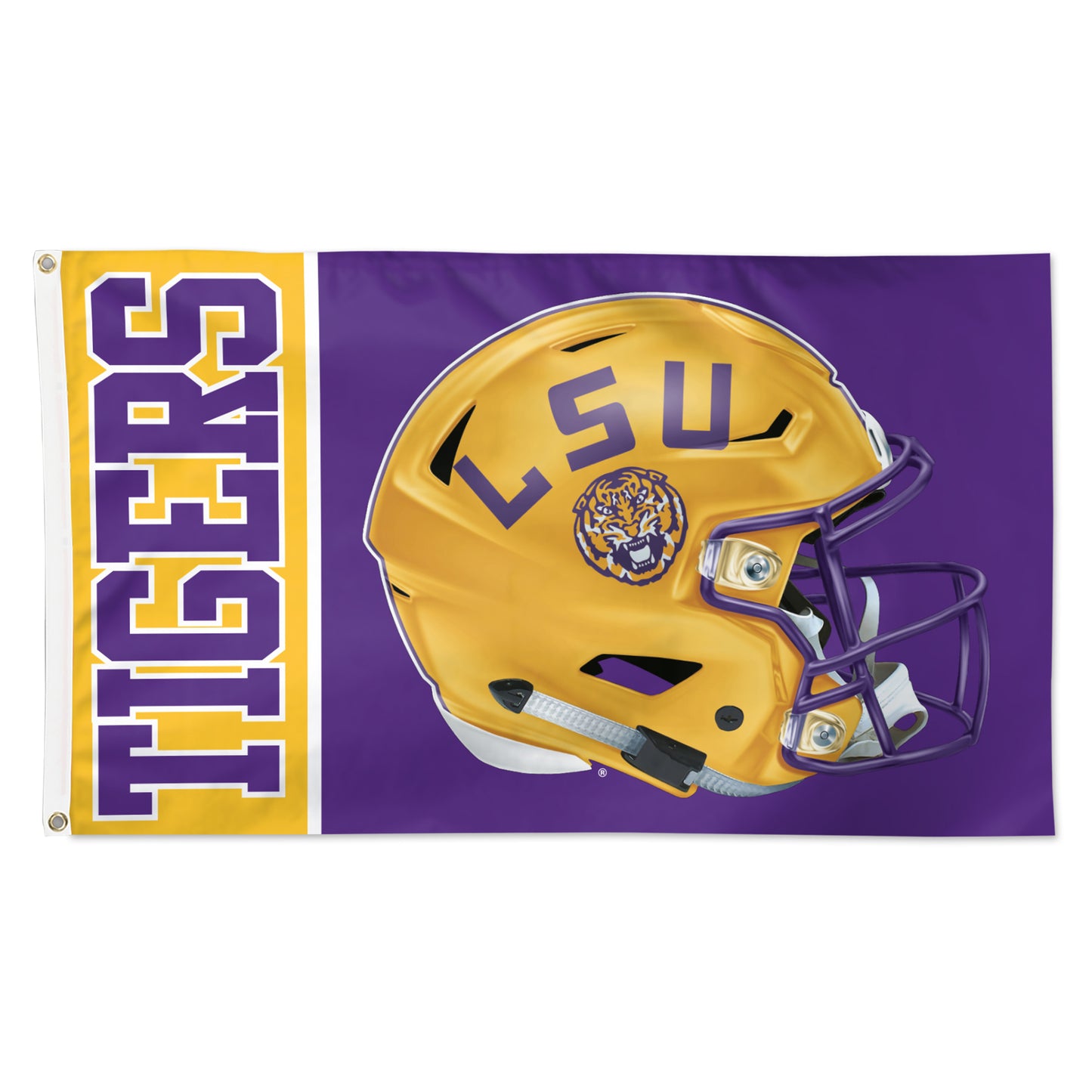 WinCraft LSU Tigers 3' x 5' Helmet Deluxe Single-Sided Flag
