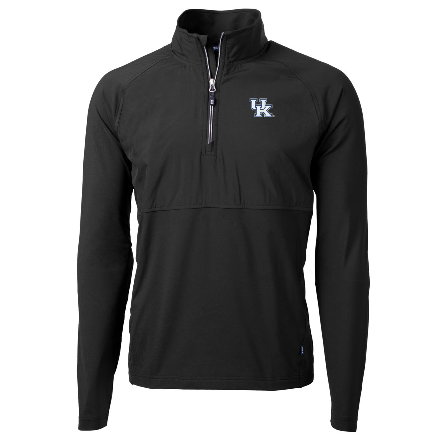 Men's Cutter & Buck Black Kentucky Wildcats Adapt Eco Knit Hybrid Recycled Quarter-Zip Pullover Top