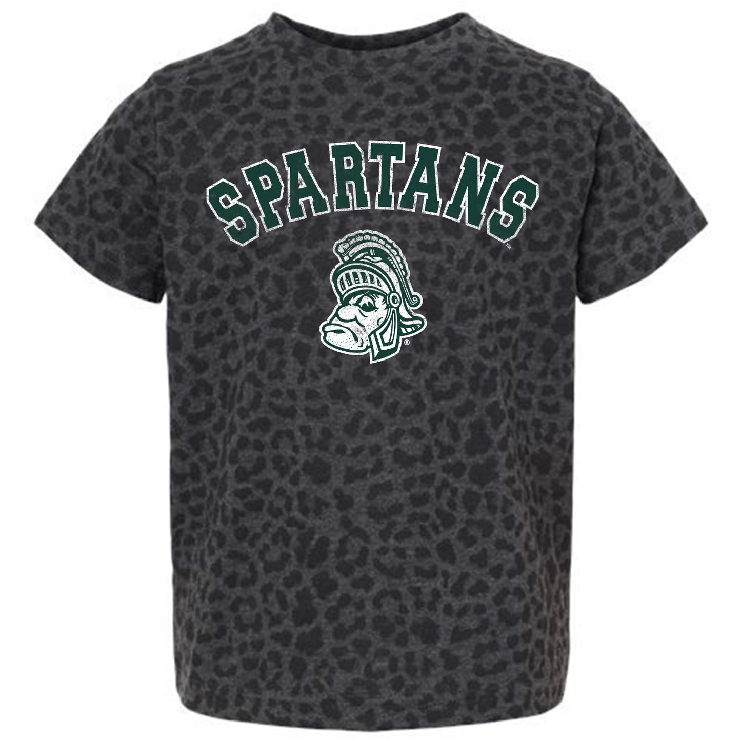 Girls Toddler Gameday Couture Leopard Michigan State Spartans All the Cheer T-Shirt