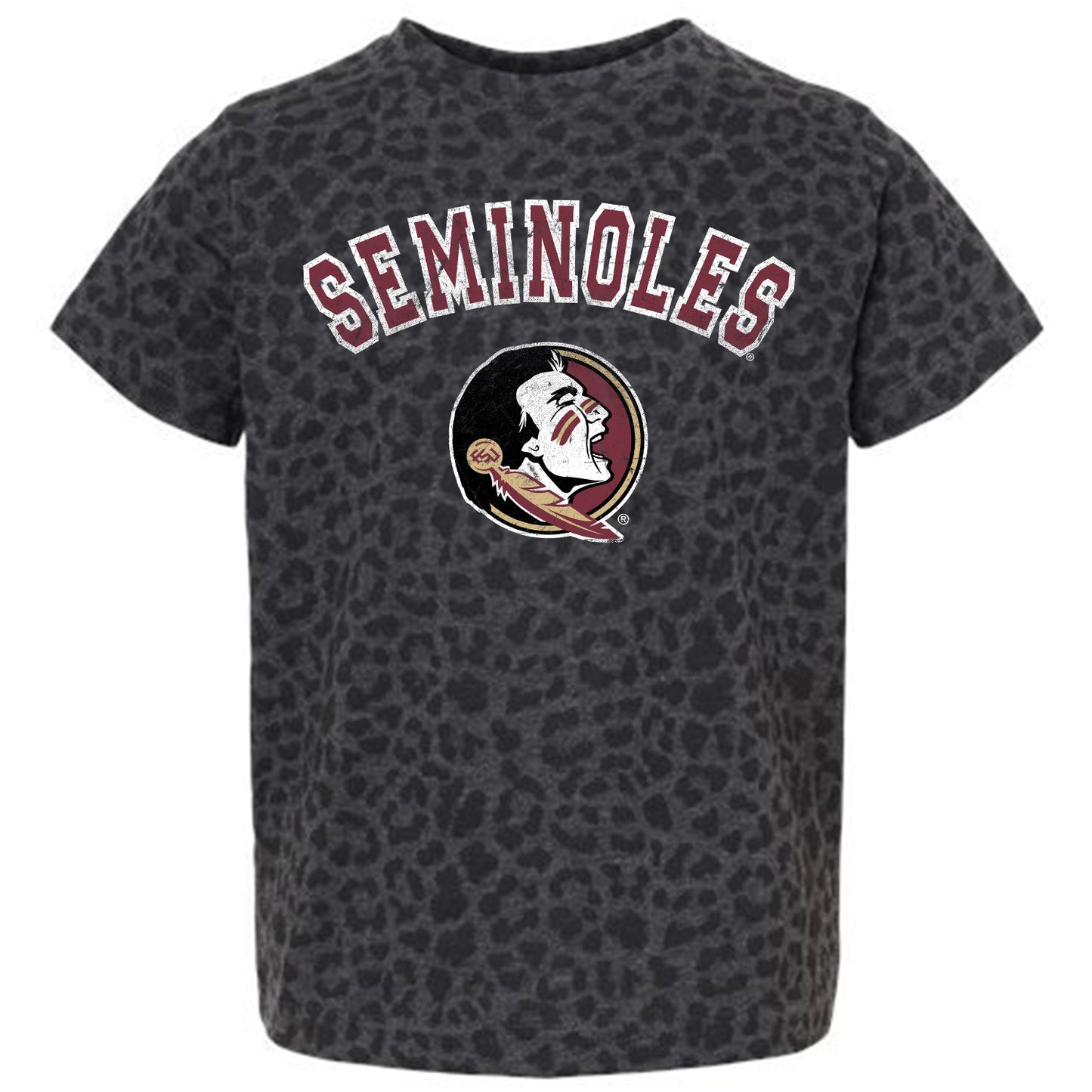 Girls Toddler Gameday Couture Leopard Florida State Seminoles All the Cheer T-Shirt