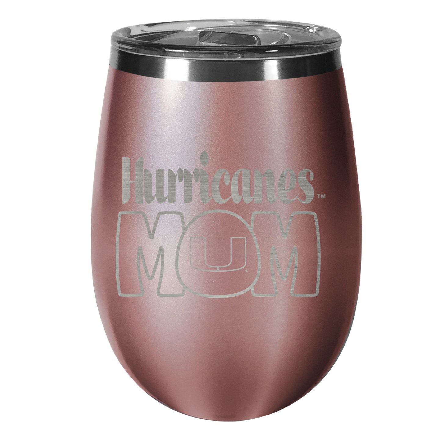 Miami Hurricanes 10oz. Mom Rose Gold Wine Tumbler