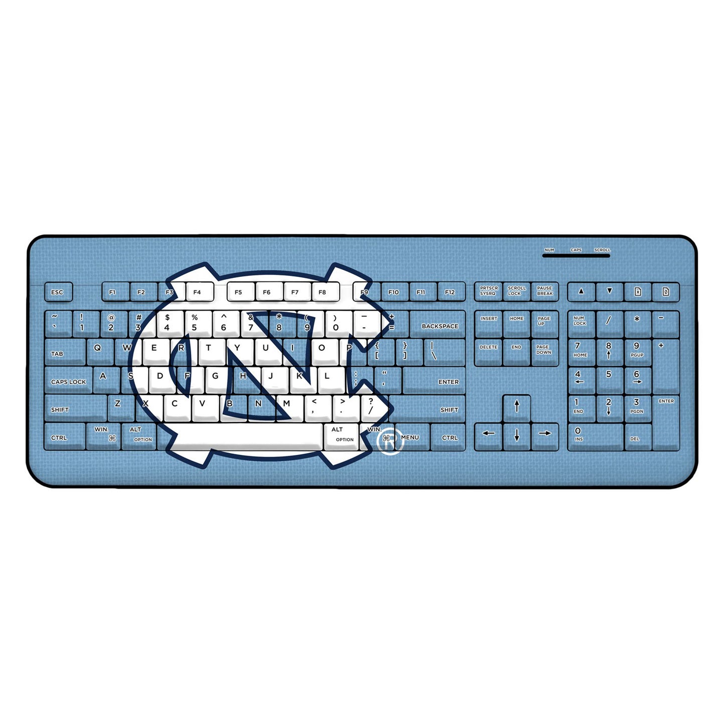 North Carolina Tar Heels Solid Design Wireless Keyboard