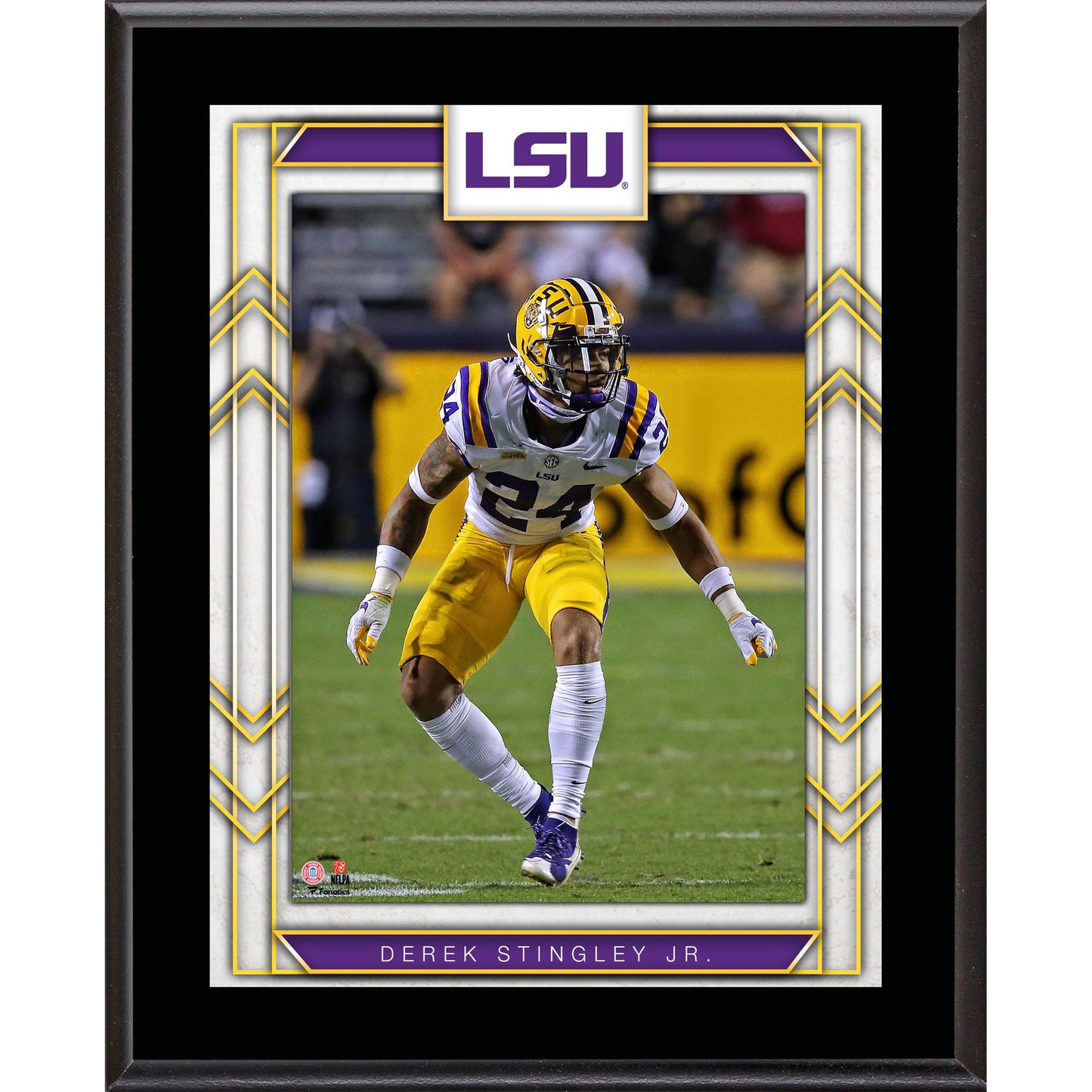 Derek Stingley Jr. LSU Tigers 10.5" x 13" Sublimated Player Plaque