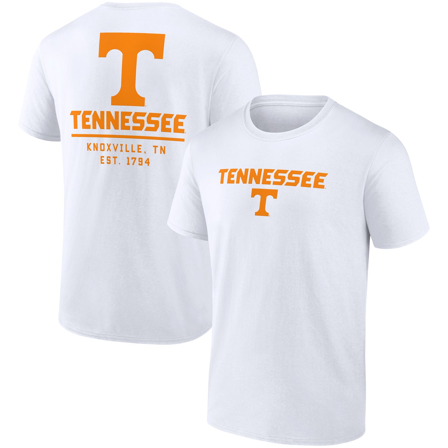 Men's Fanatics White Tennessee Volunteers Game Day 2-Hit T-Shirt
