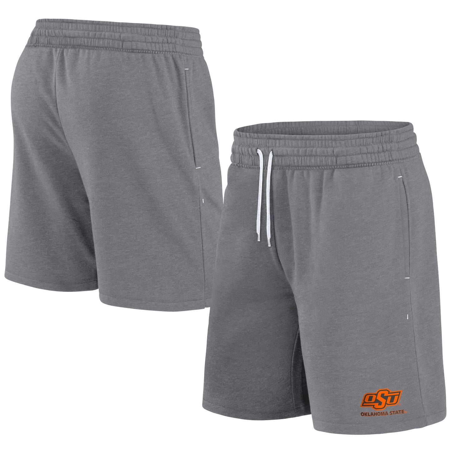 Men's Fanatics Heather Gray Oklahoma State Cowboys Logo Over School Shorts