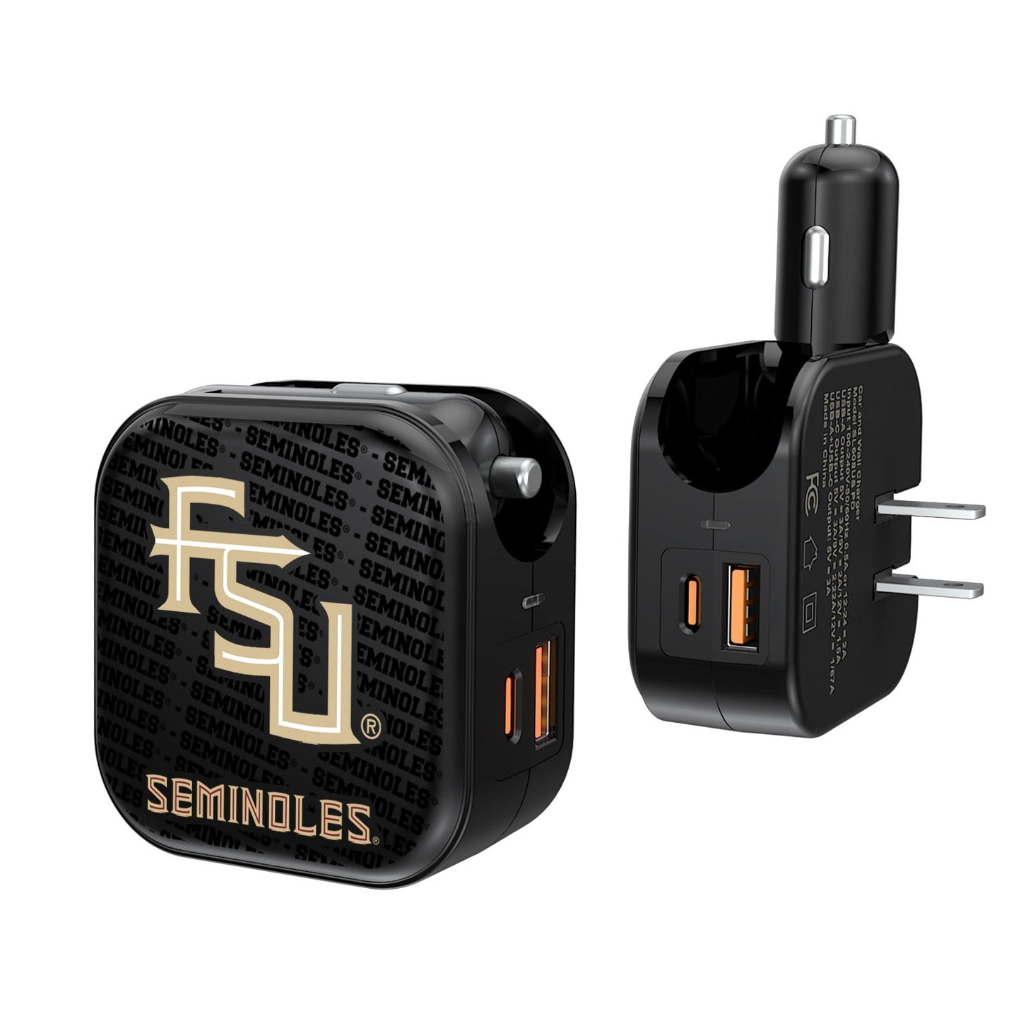 Florida State Seminoles Dual Port USB Car & Home Charger