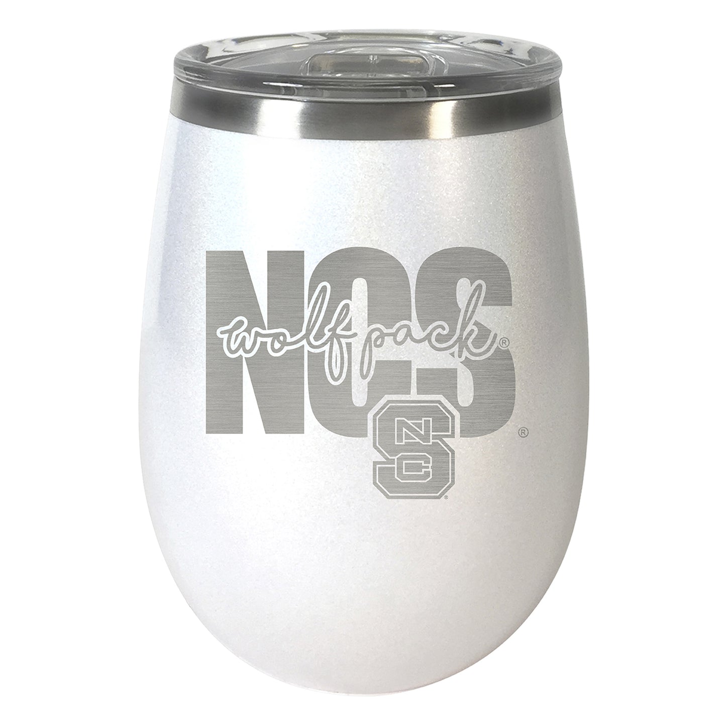 NC State Wolfpack 10oz. Opal Wine Tumbler