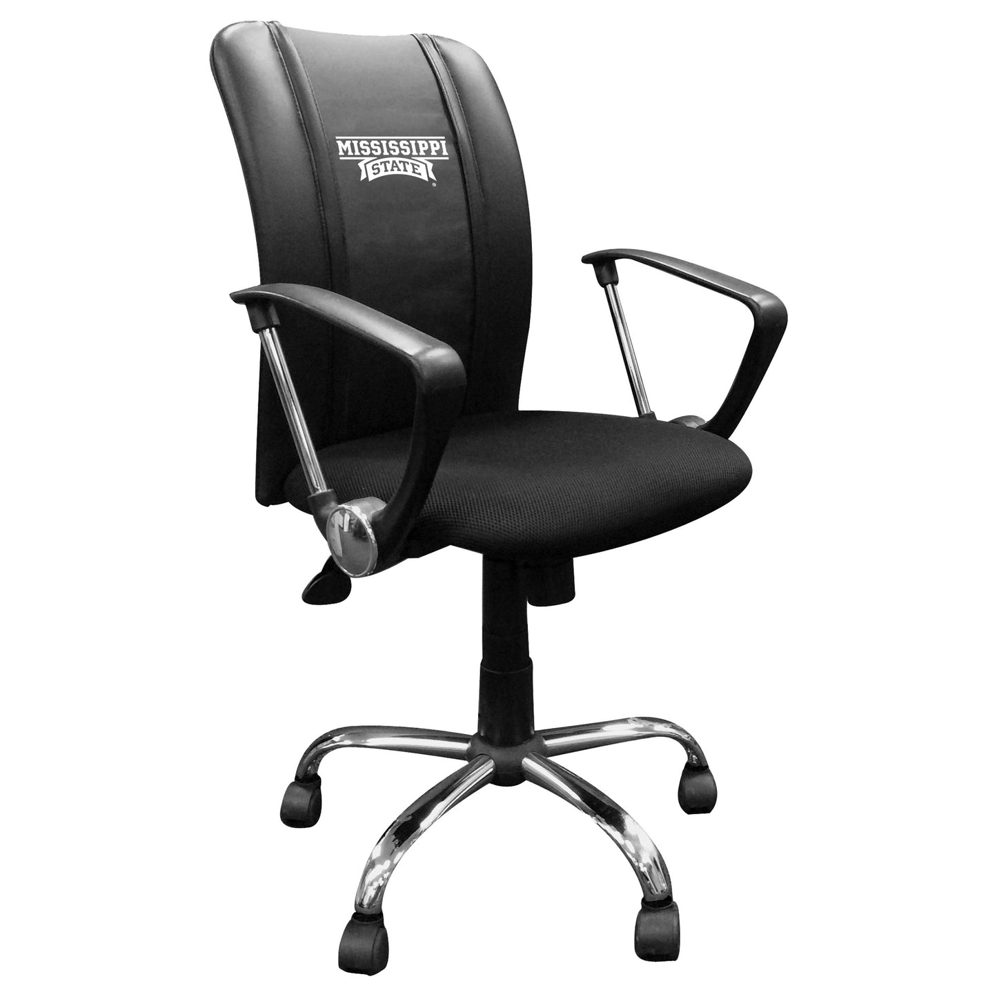 Black Mississippi State Bulldogs Team Logo Curve Task Chair