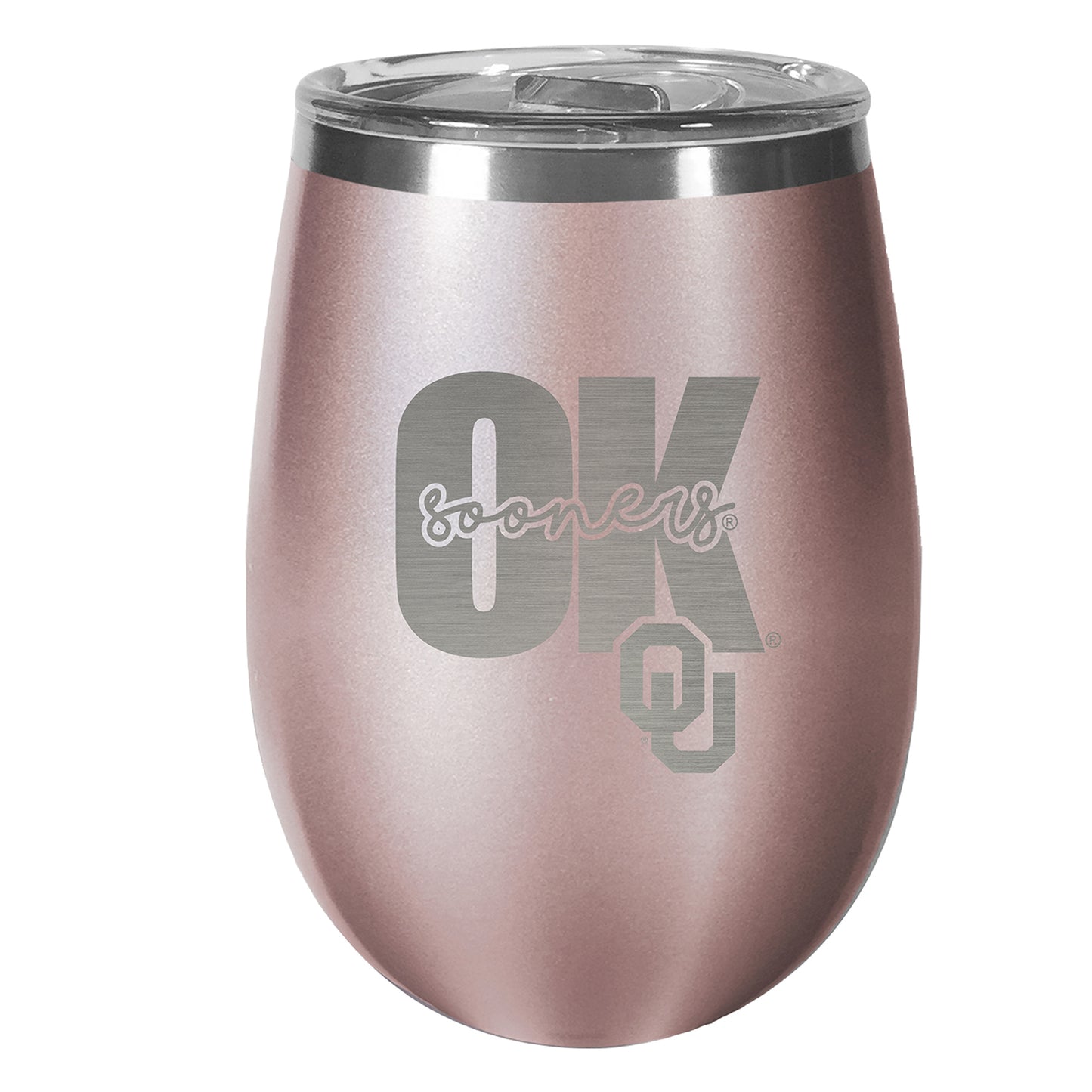 Oklahoma Sooners 10oz. Rose Gold Wine Tumbler