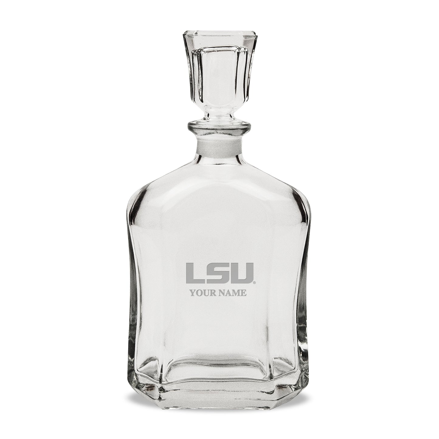 LSU Tigers Personalized 23.75oz. Crystal Whiskey Decanter