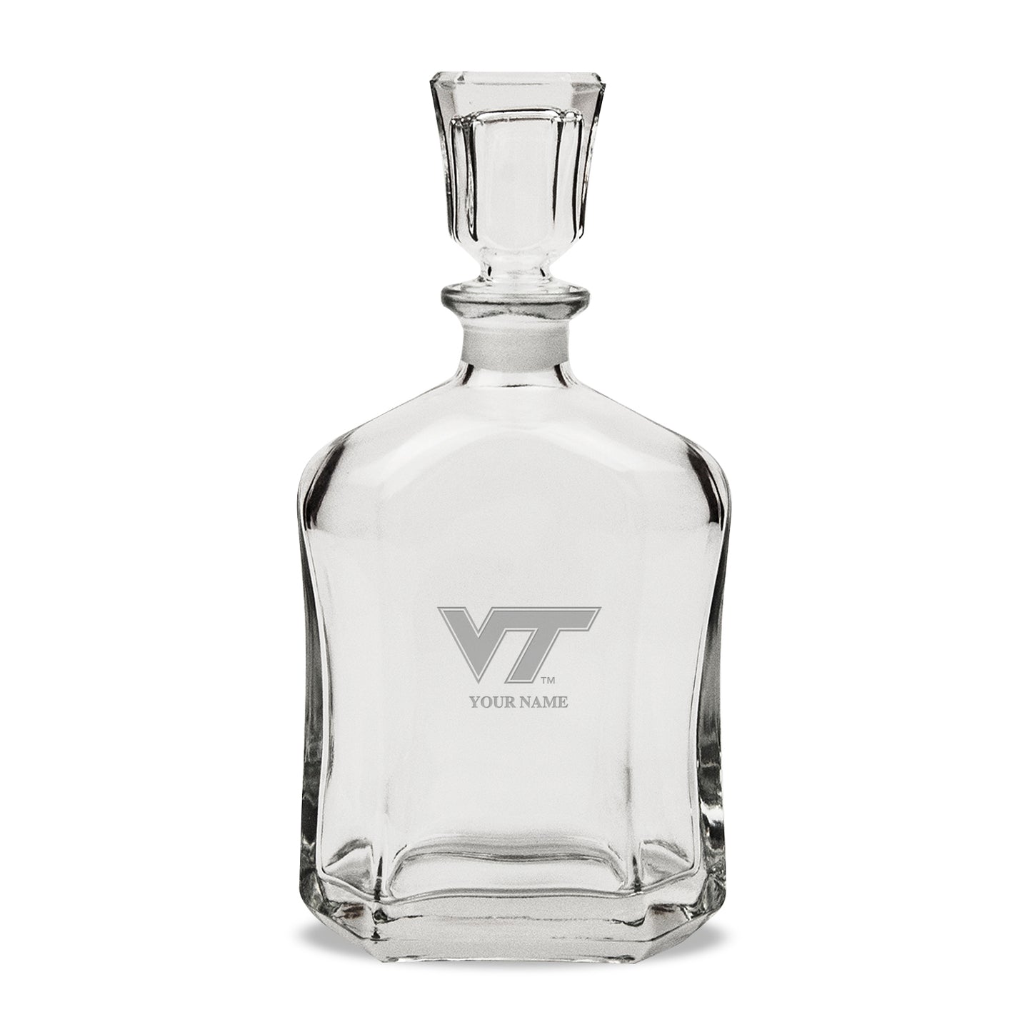 Virginia Tech Hokies Personalized 23.75oz. Crystal Whiskey Decanter