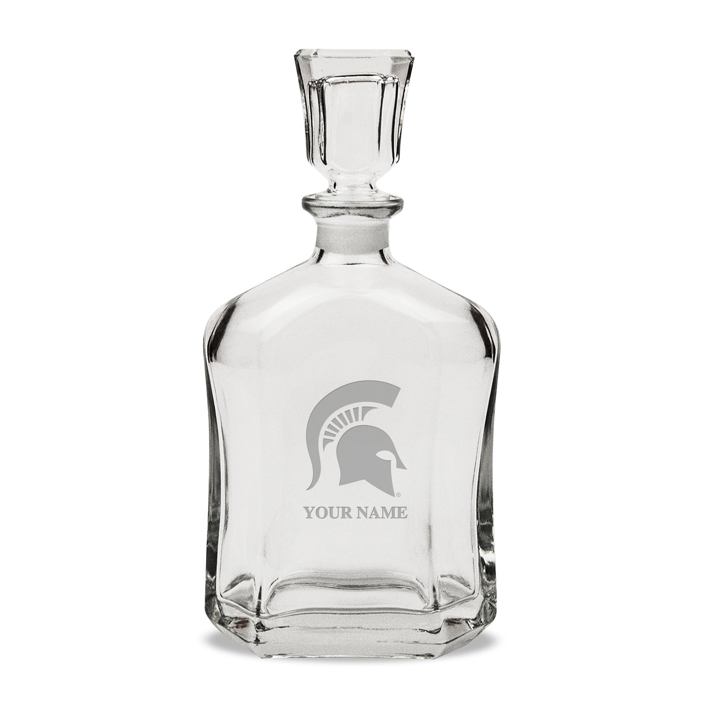 Michigan State Spartans Personalized 23.75oz. Crystal Whiskey Decanter