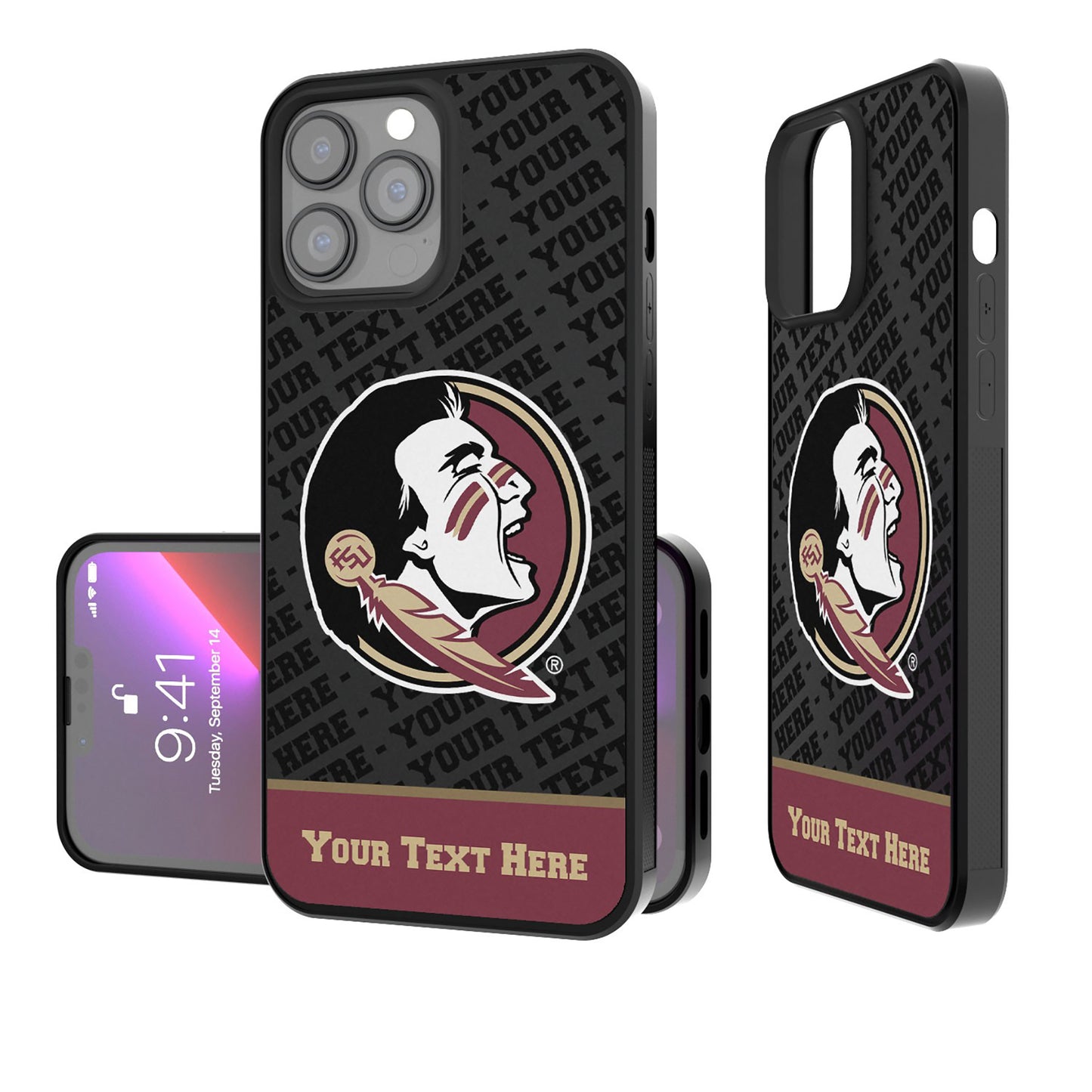 Florida State Seminoles Endzone iPhone Personalized Bump Case