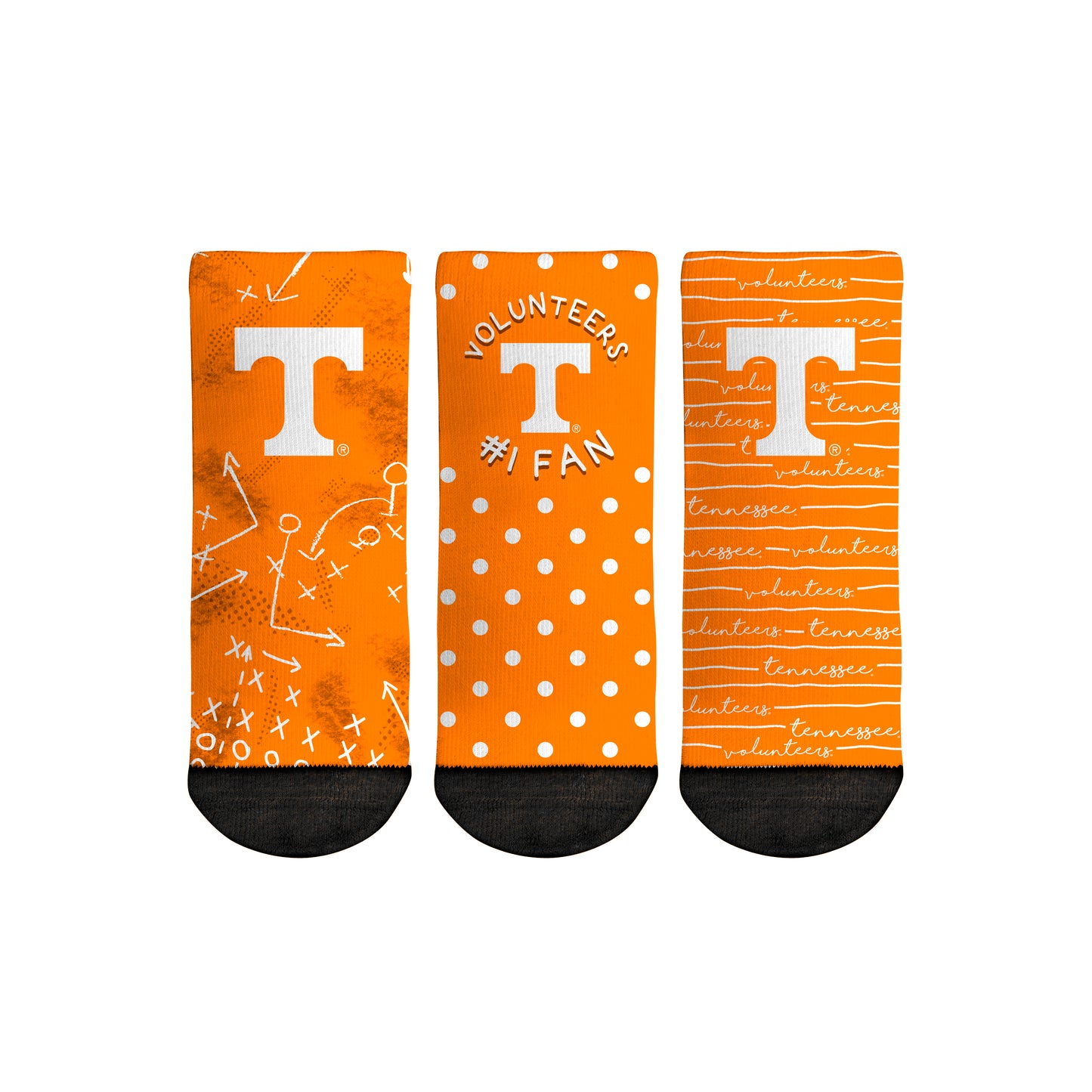 Toddler Rock Em Socks Tennessee Volunteers #1 Fan 3-Pack Crew Socks Set