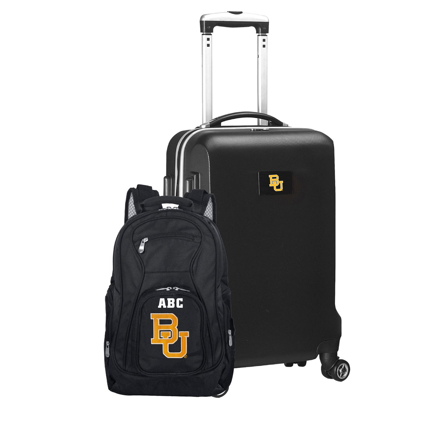 MOJO Black Baylor Bears Personalized Deluxe 2-Piece Backpack & Carry-On Set