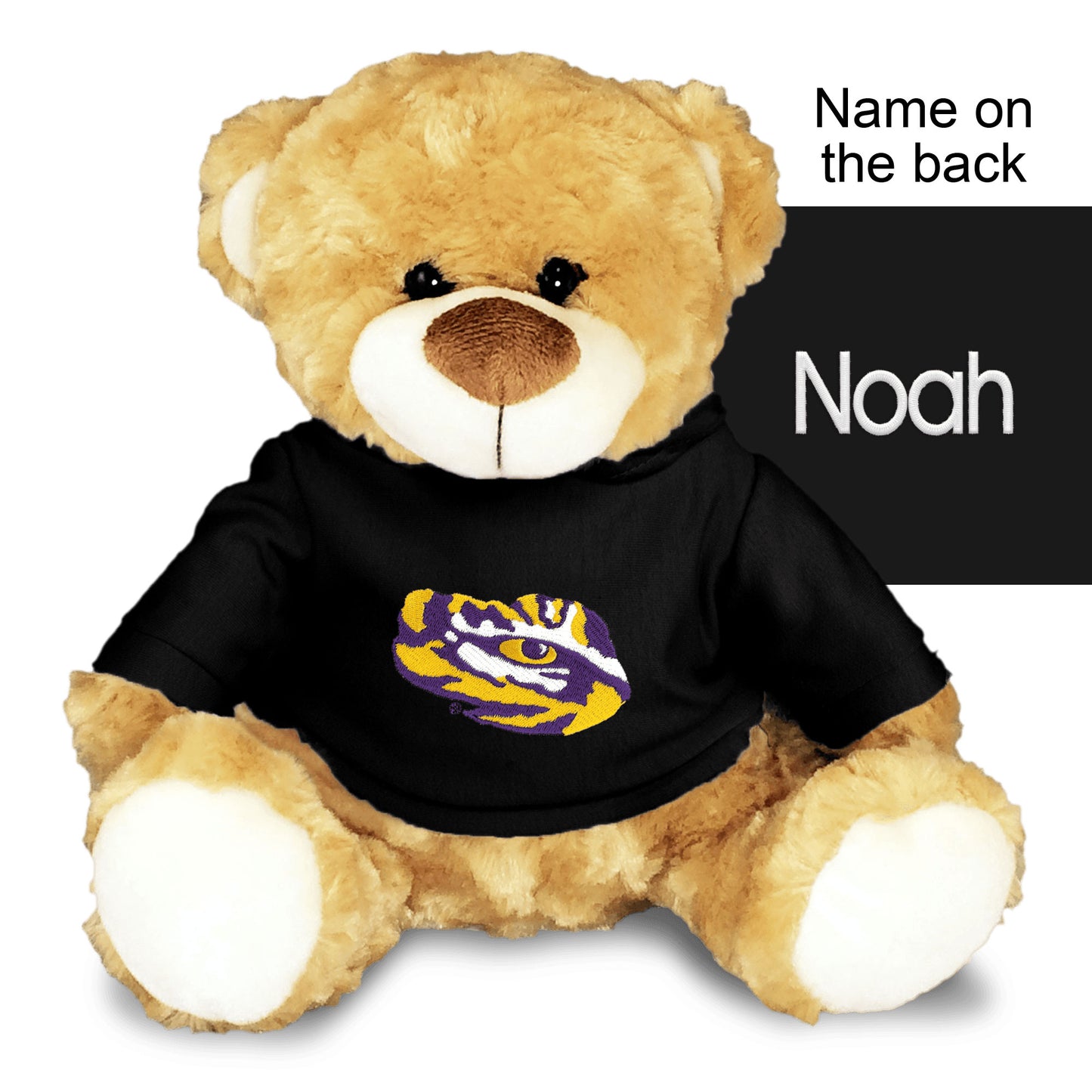 Chad & Jake Black LSU Tigers Personalized 10'' Plush Bear