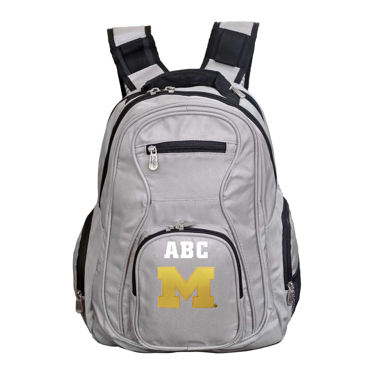 MOJO Gray Michigan Wolverines Personalized Premium Laptop Backpack