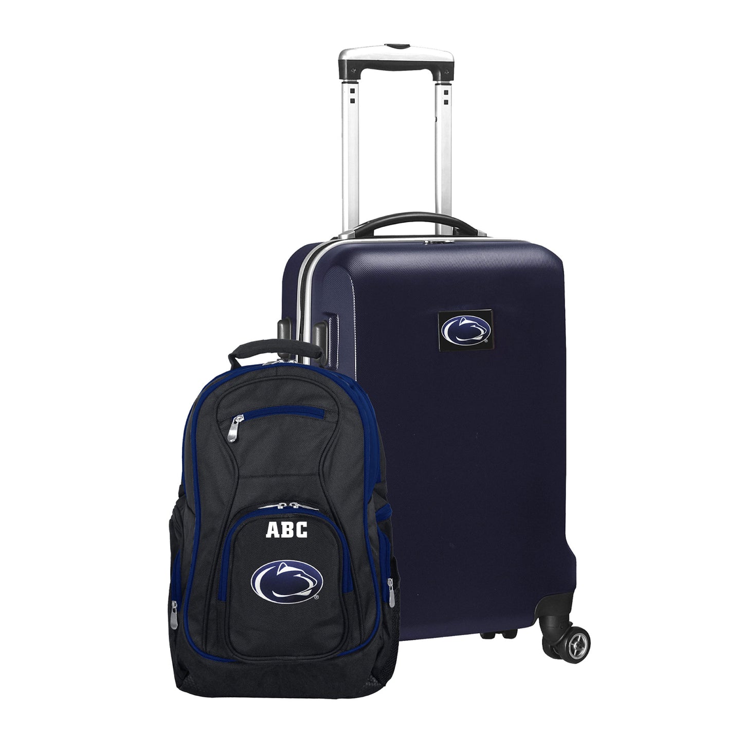 MOJO Navy Penn State Nittany Lions Personalized Deluxe 2-Piece Backpack & Carry-On Set