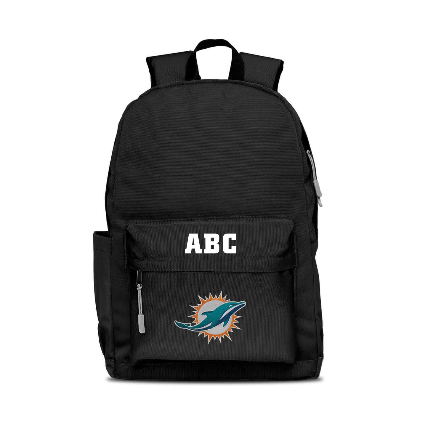 MOJO Black Miami Dolphins Personalized Campus Laptop Backpack