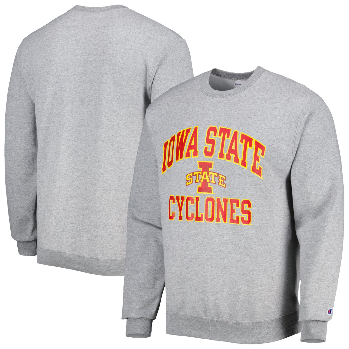Men's Champion Heather Gray Iowa State Cyclones High Motor Pullover Sweatshirt