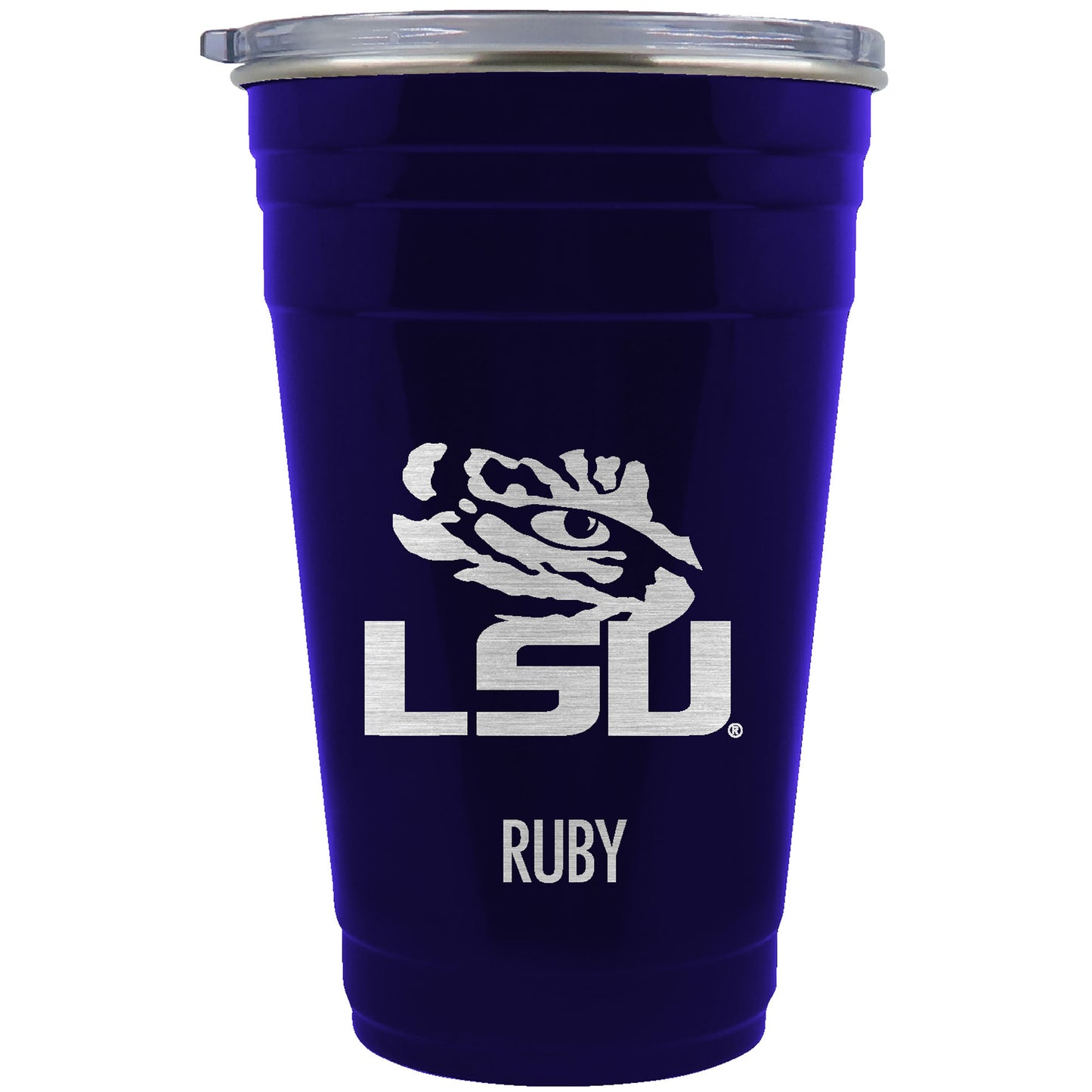 LSU Tigers Team Logo 22oz. Personalized Tailgater Travel Tumbler