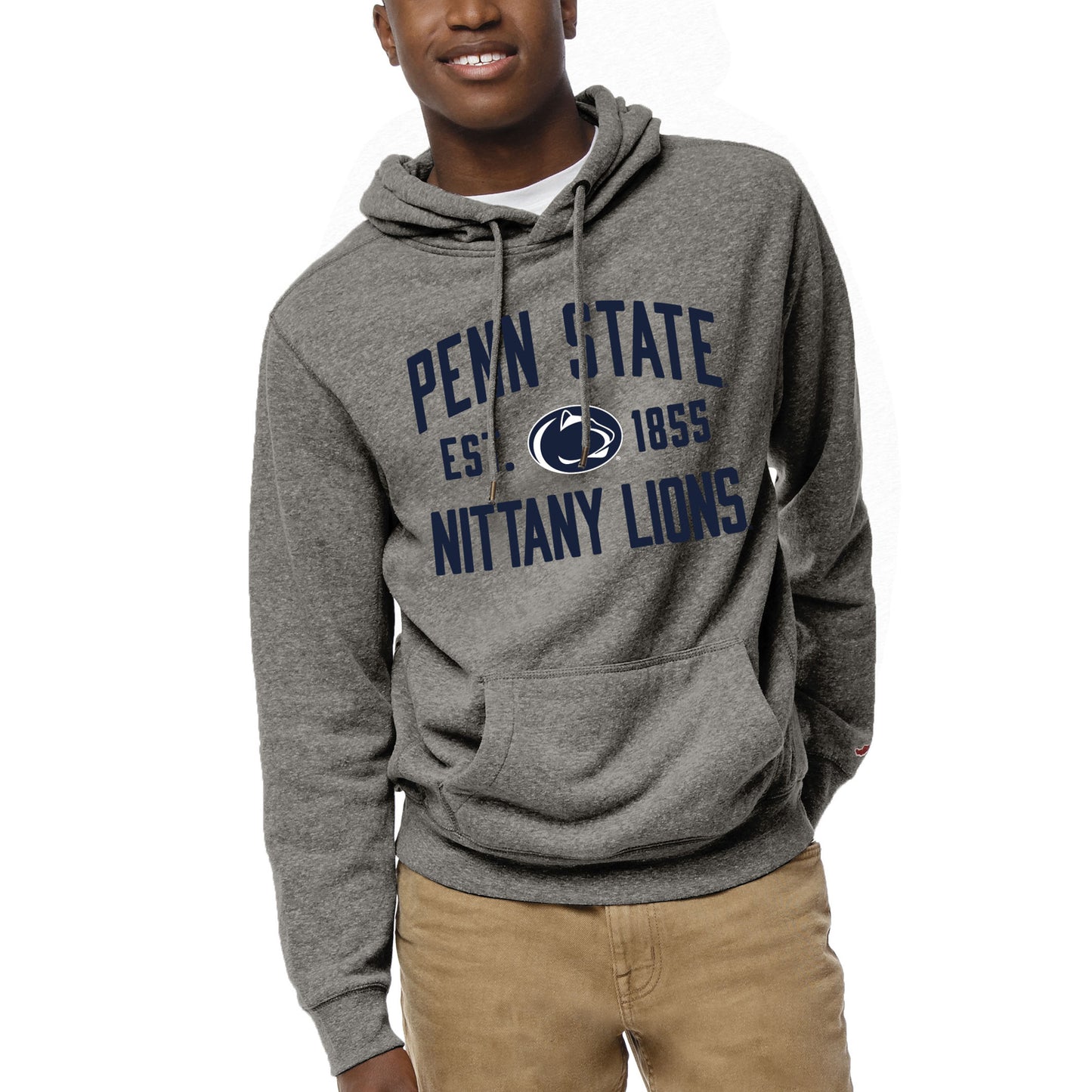 Men's League Collegiate Wear Heather Gray Penn State Nittany Lions Heritage Tri-Blend Pullover Hoodie