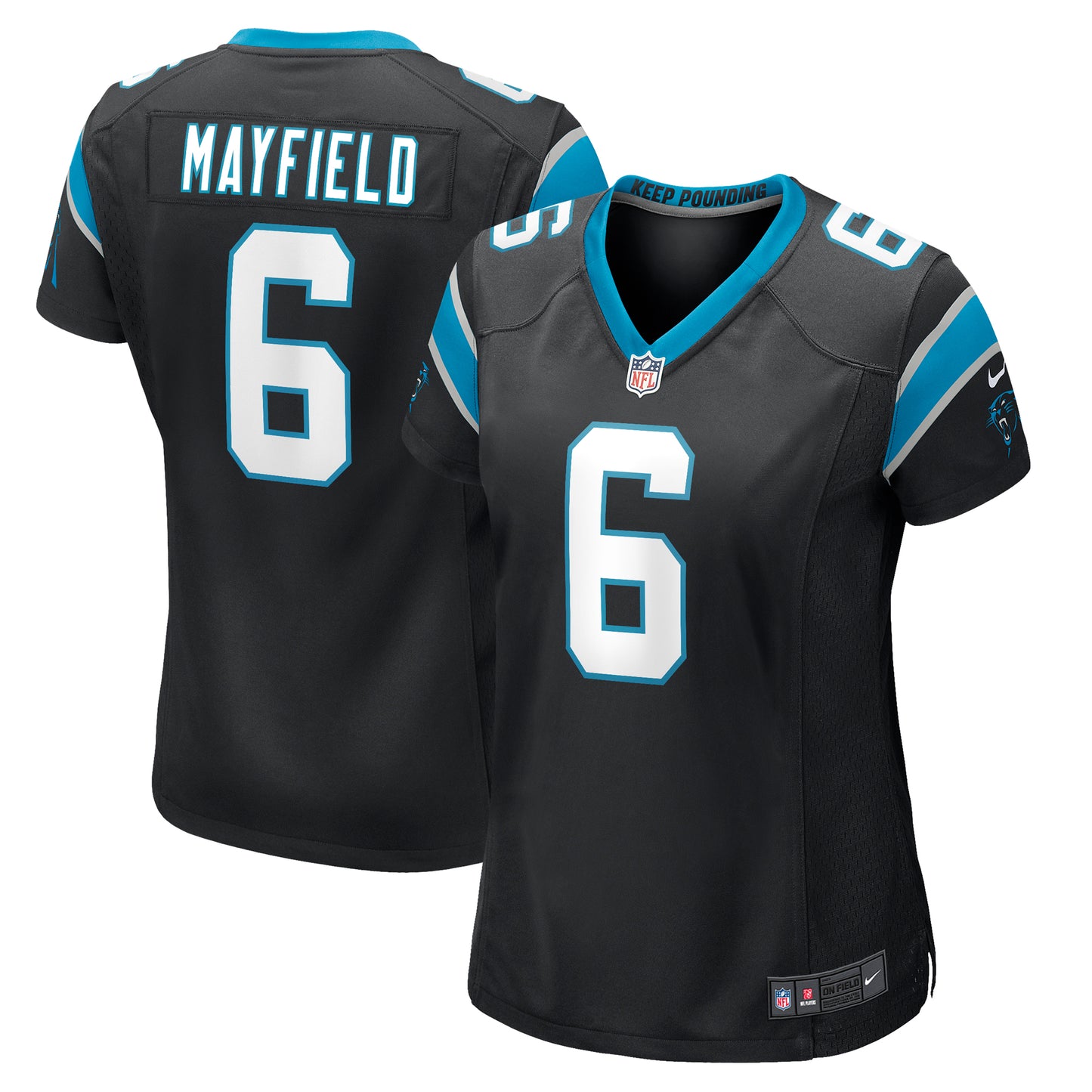 Women's Nike Baker Mayfield Black Carolina Panthers Home Player Game Jersey
