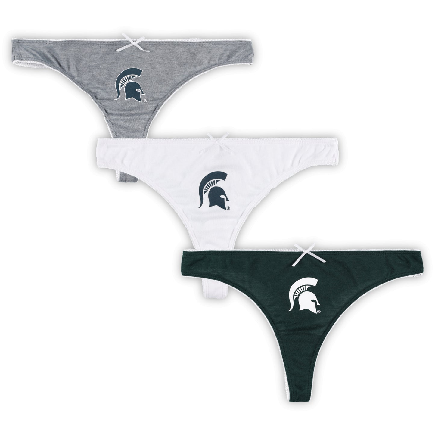 Women's Concepts Sport Michigan State Spartans Badge 3-Pack Thong Set