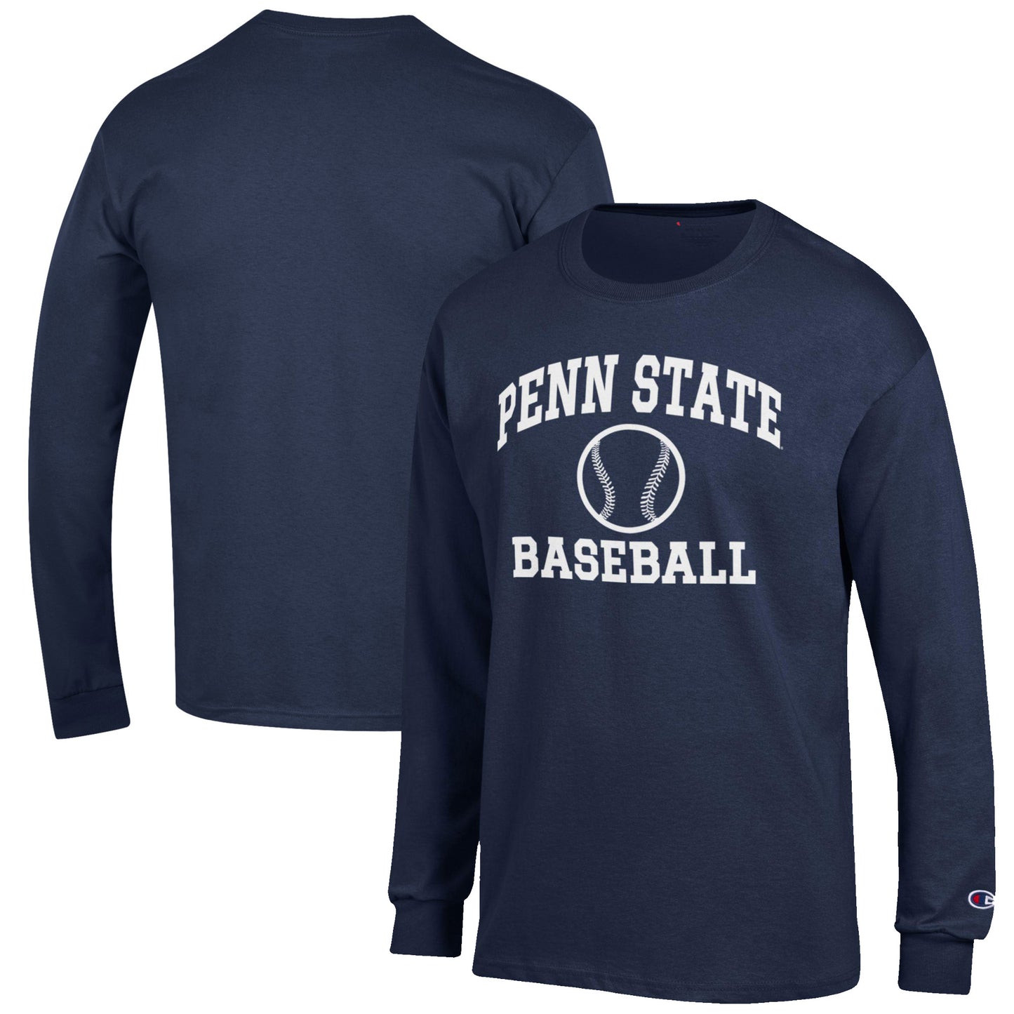 Men's Champion Navy Penn State Nittany Lions Baseball Icon Long Sleeve T-Shirt