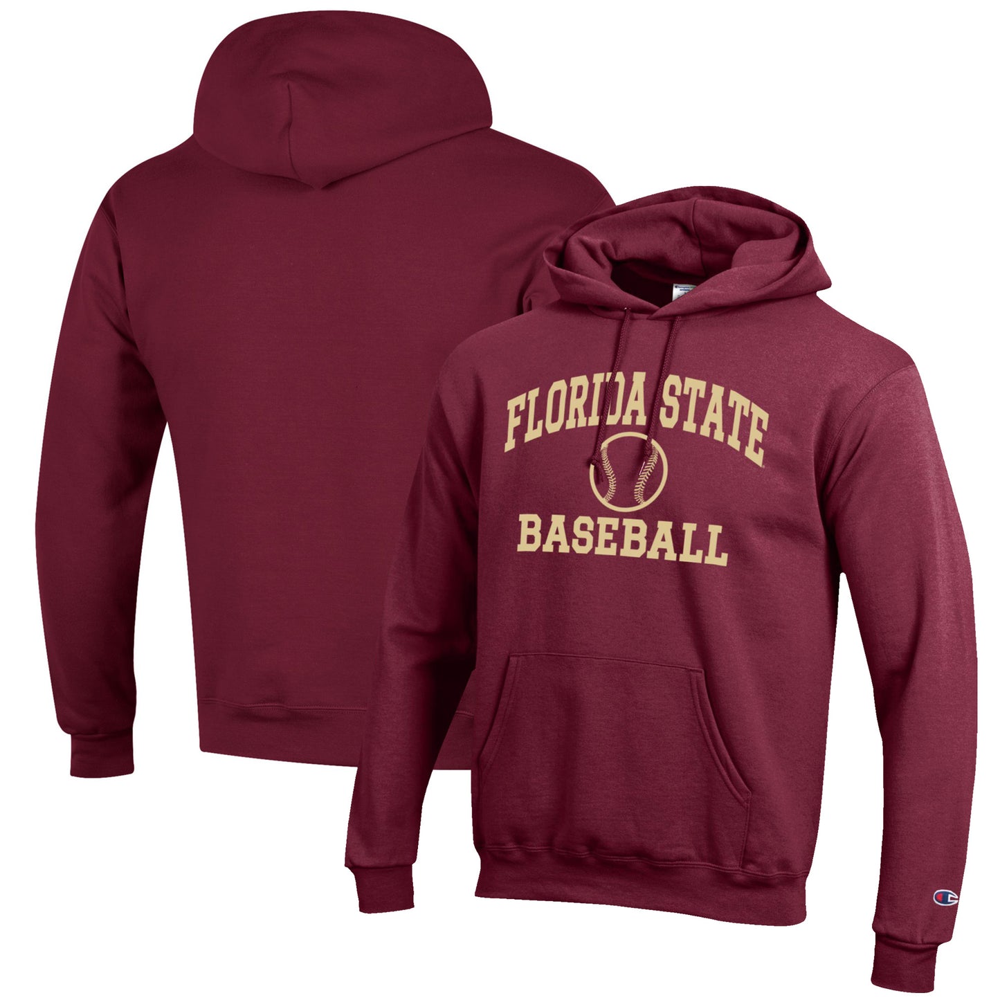 Men's Champion Garnet Florida State Seminoles Baseball Icon Pullover Hoodie