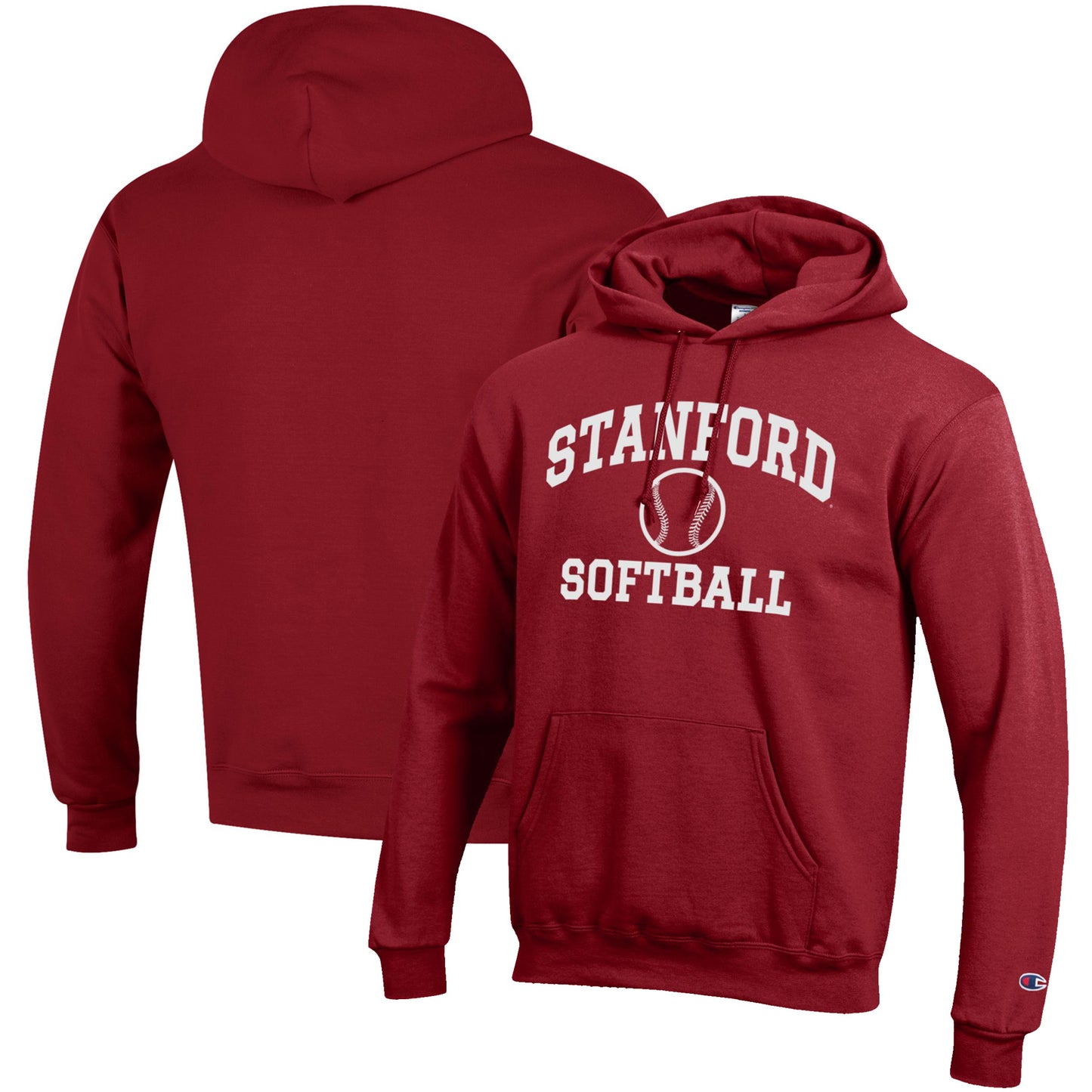 Men's Champion Cardinal Stanford Cardinal Softball Icon Pullover Hoodie