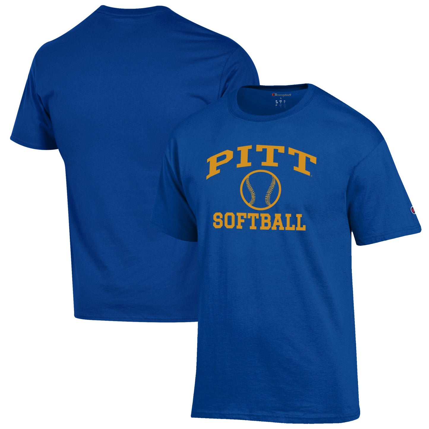 Men's Champion Royal Pitt Panthers Softball Icon T-Shirt