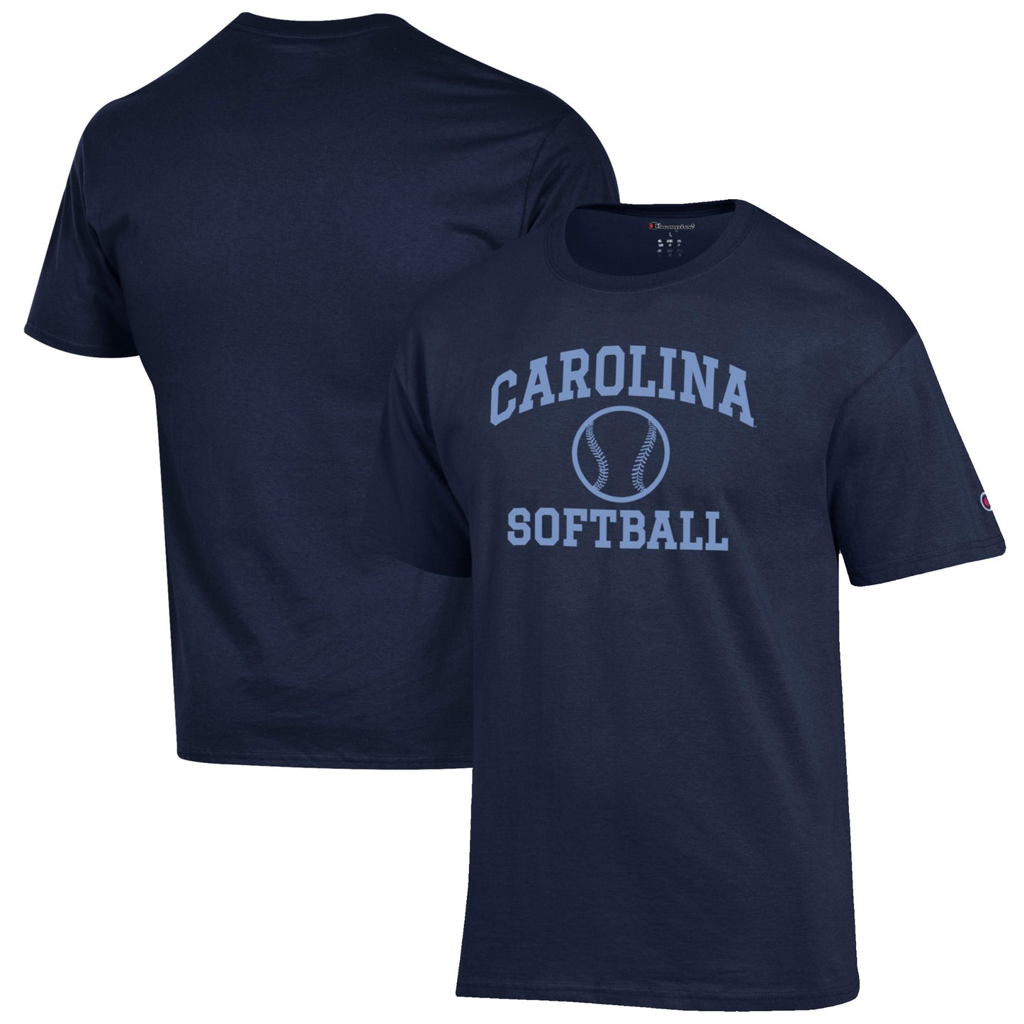 Men's Champion Navy North Carolina Tar Heels Softball Icon T-Shirt