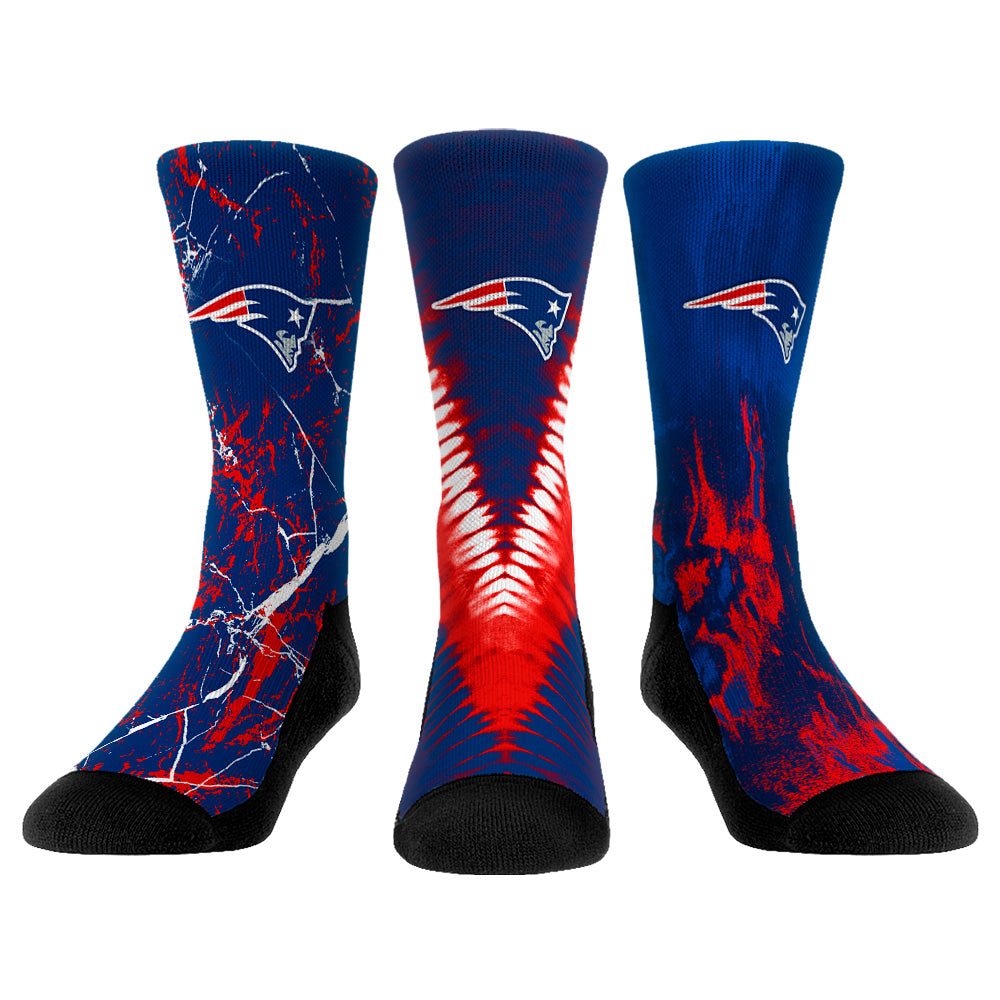Youth Rock Em Socks New England Patriots 3-Pack Crew Socks Set