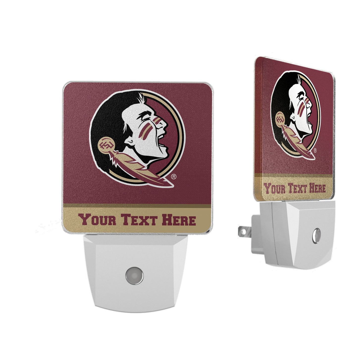 Florida State Seminoles Primary Logo Personalized 2-Piece Nightlight Set