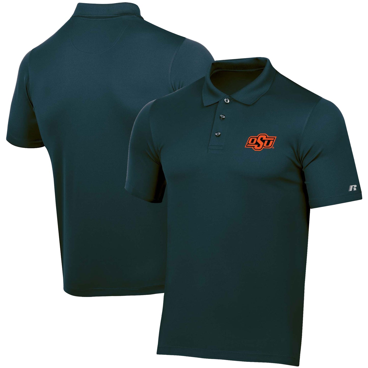 Men's Russell Navy Oklahoma State Cowboys Logo Polo