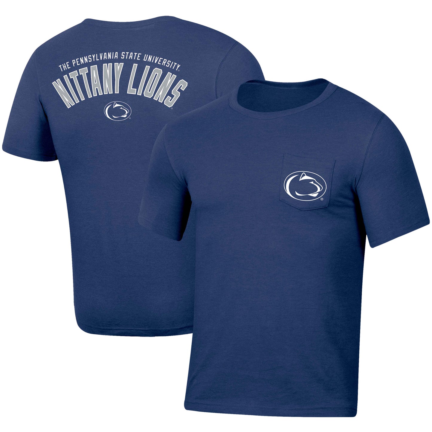 Men's Russell Heather Navy Penn State Nittany Lions Pocket T-Shirt