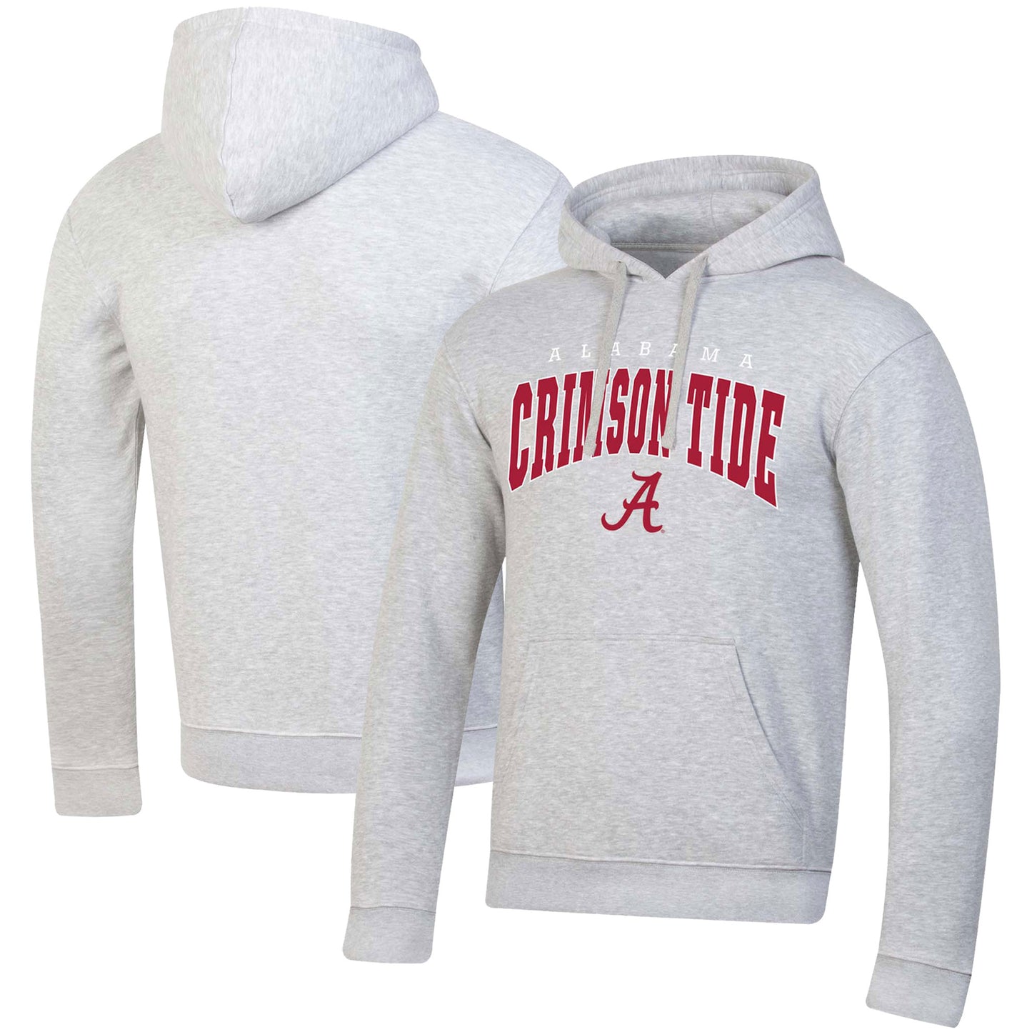 Men's Russell Alabama Crimson Tide Heather Gray Team Wordmark Pullover Hoodie