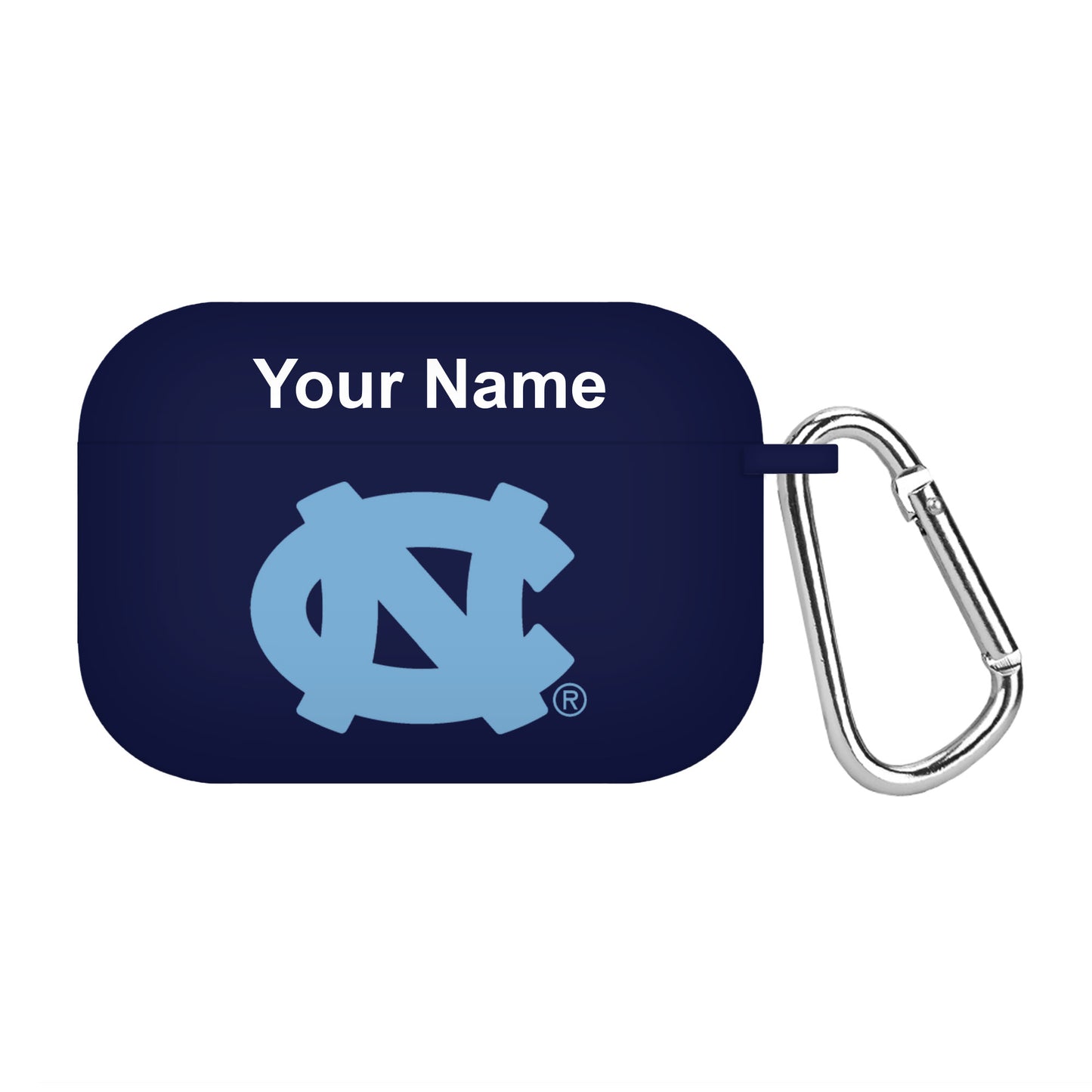 Navy North Carolina Tar Heels Personalized AirPods Pro Case Cover