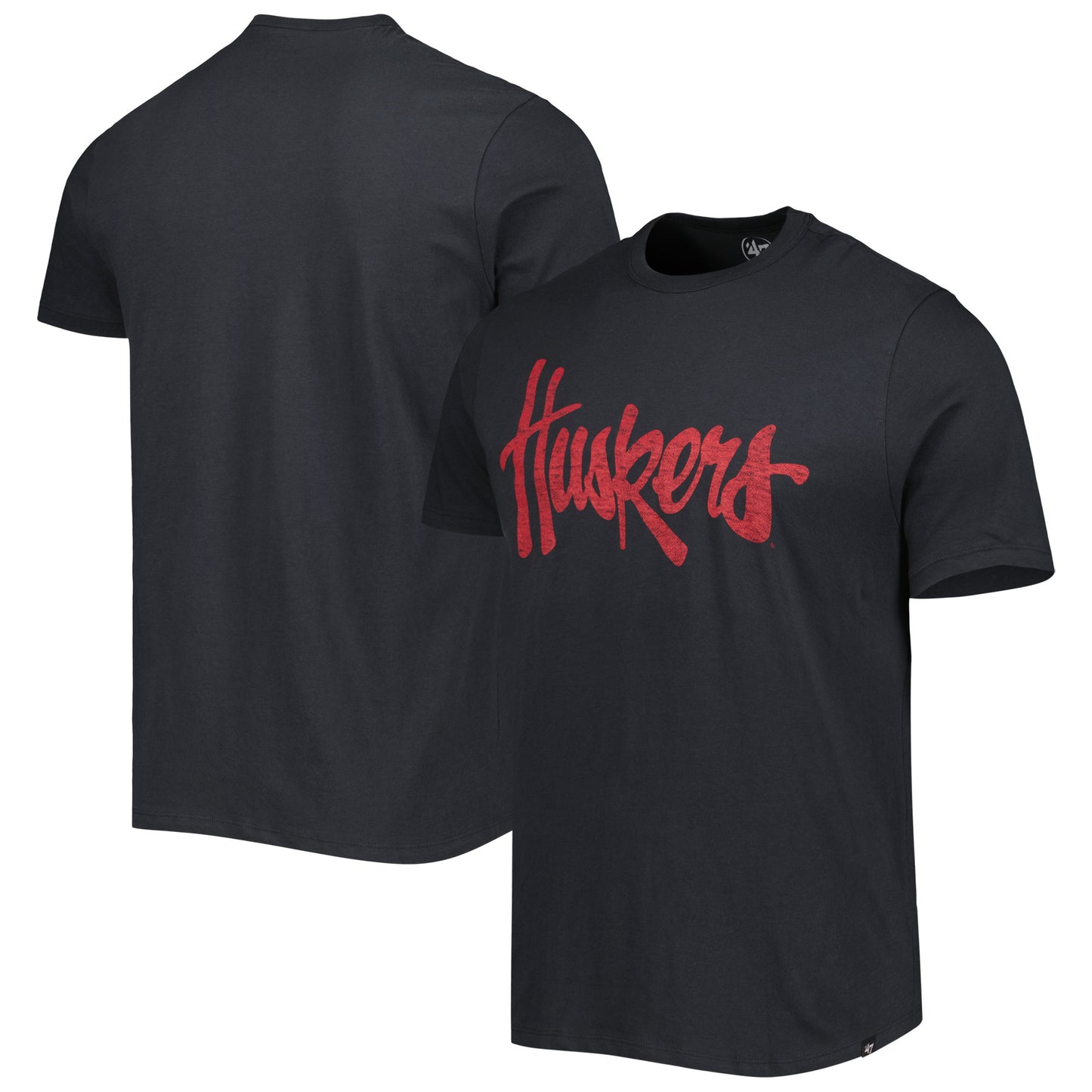 Men's '47 Black Nebraska Huskers Premier Franklin Logo T-Shirt