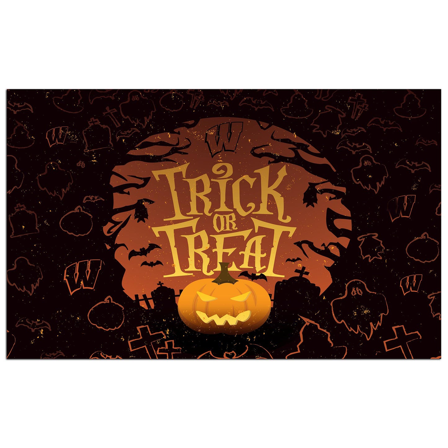 Wisconsin Badgers 12'' x 19'' Trick Or Treat Tray