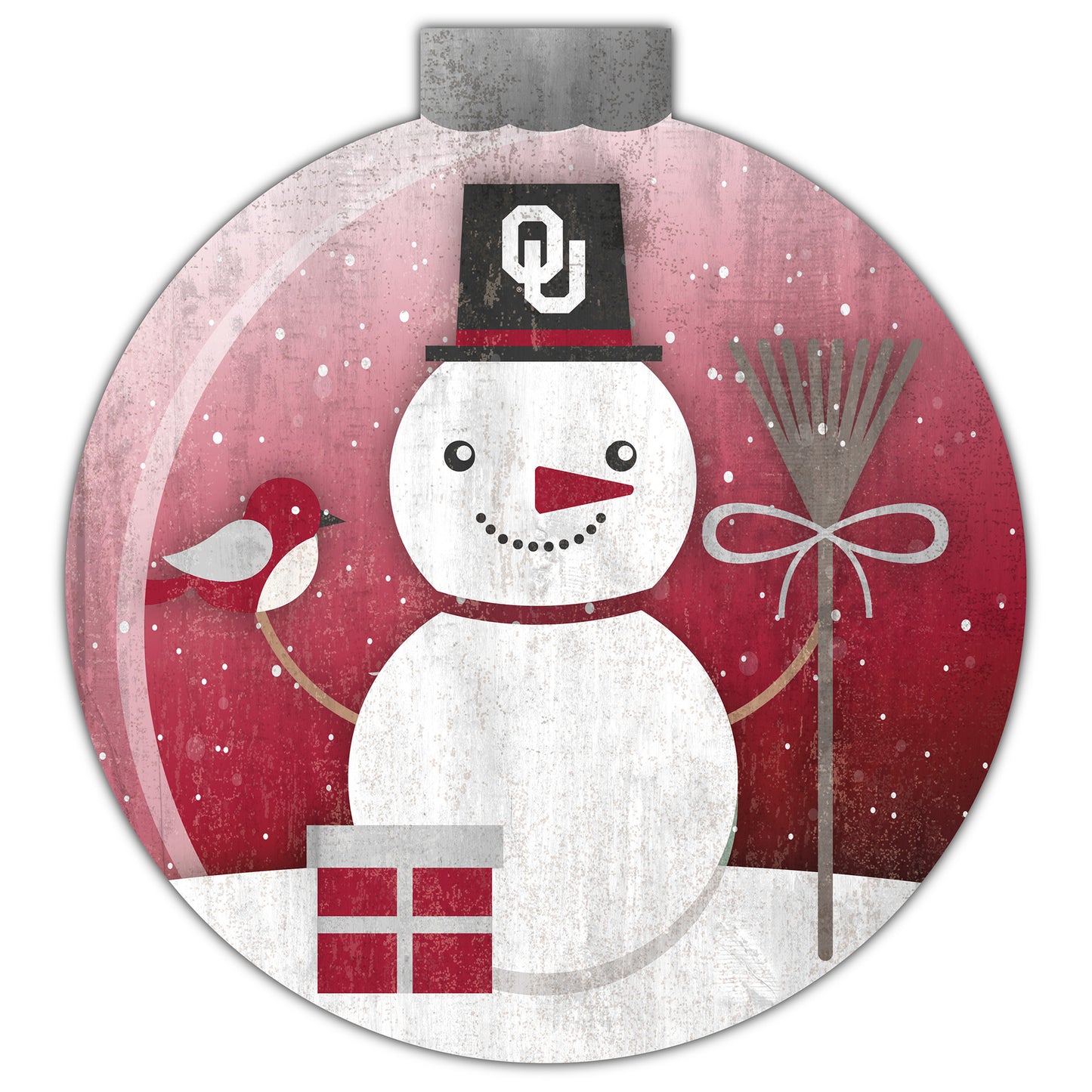 Oklahoma Sooners 12'' Snow Globe Wall Art