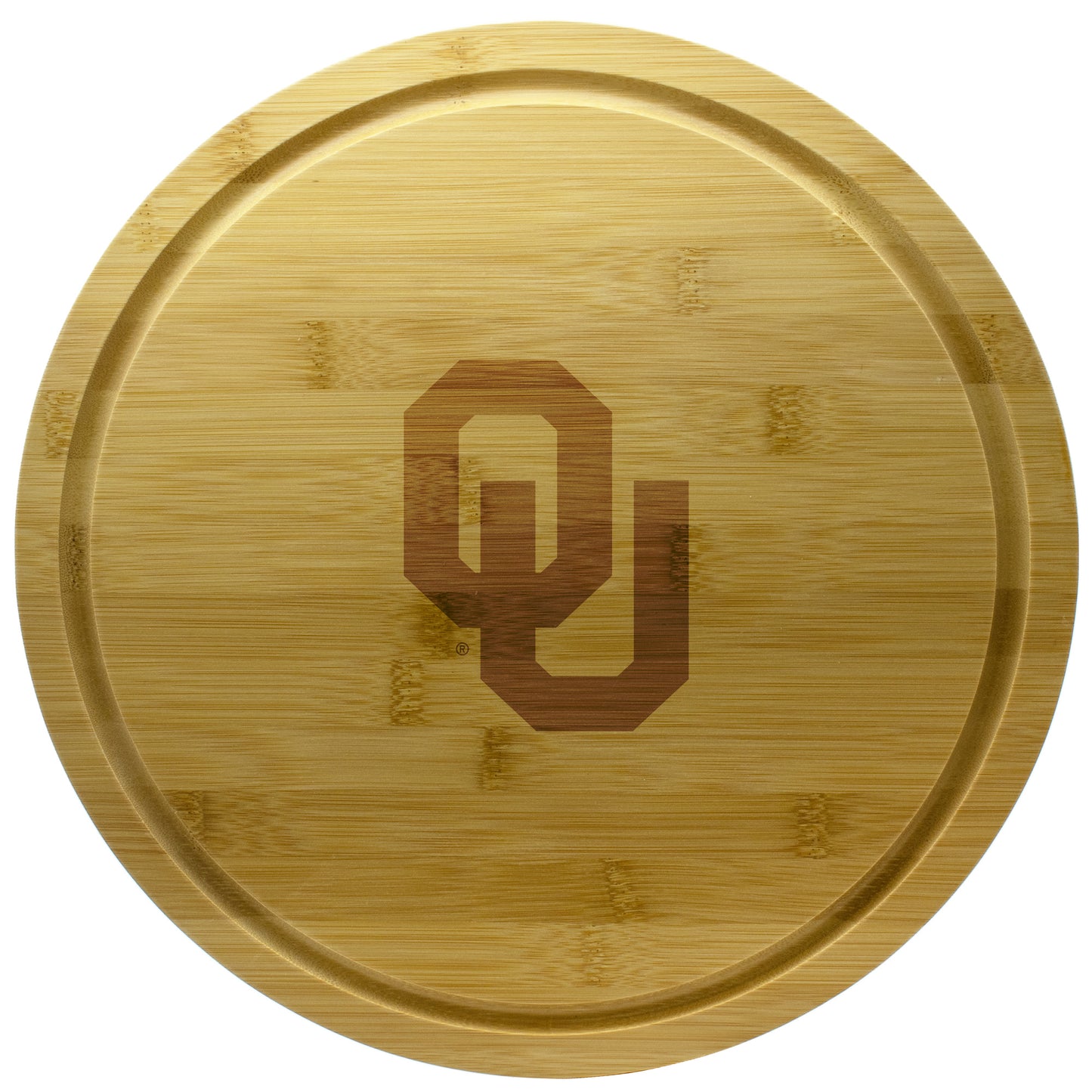 Oklahoma Sooners 13'' Rotating Bamboo Server