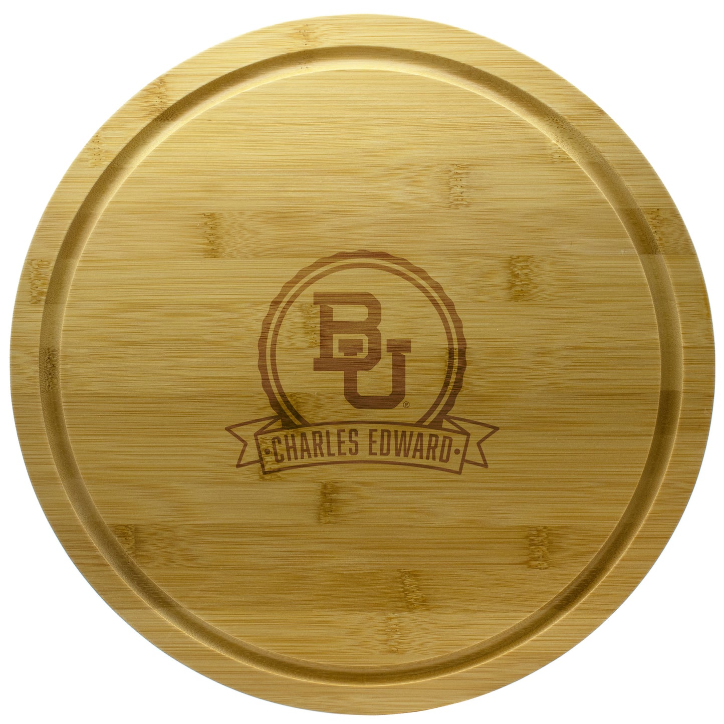 Baylor Bears 13'' Personalized Rotating Bamboo Server