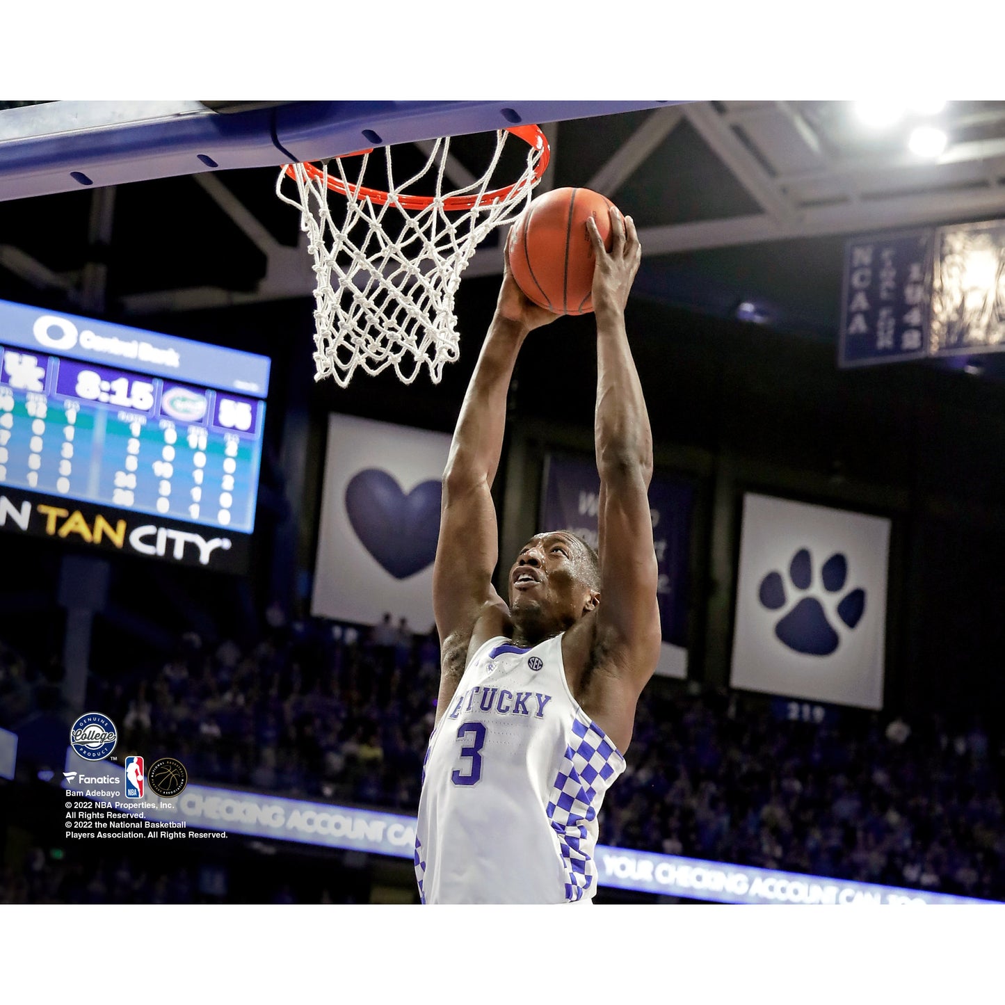 Bam Adebayo Kentucky Wildcats Unsigned Dunks the Ball Photograph