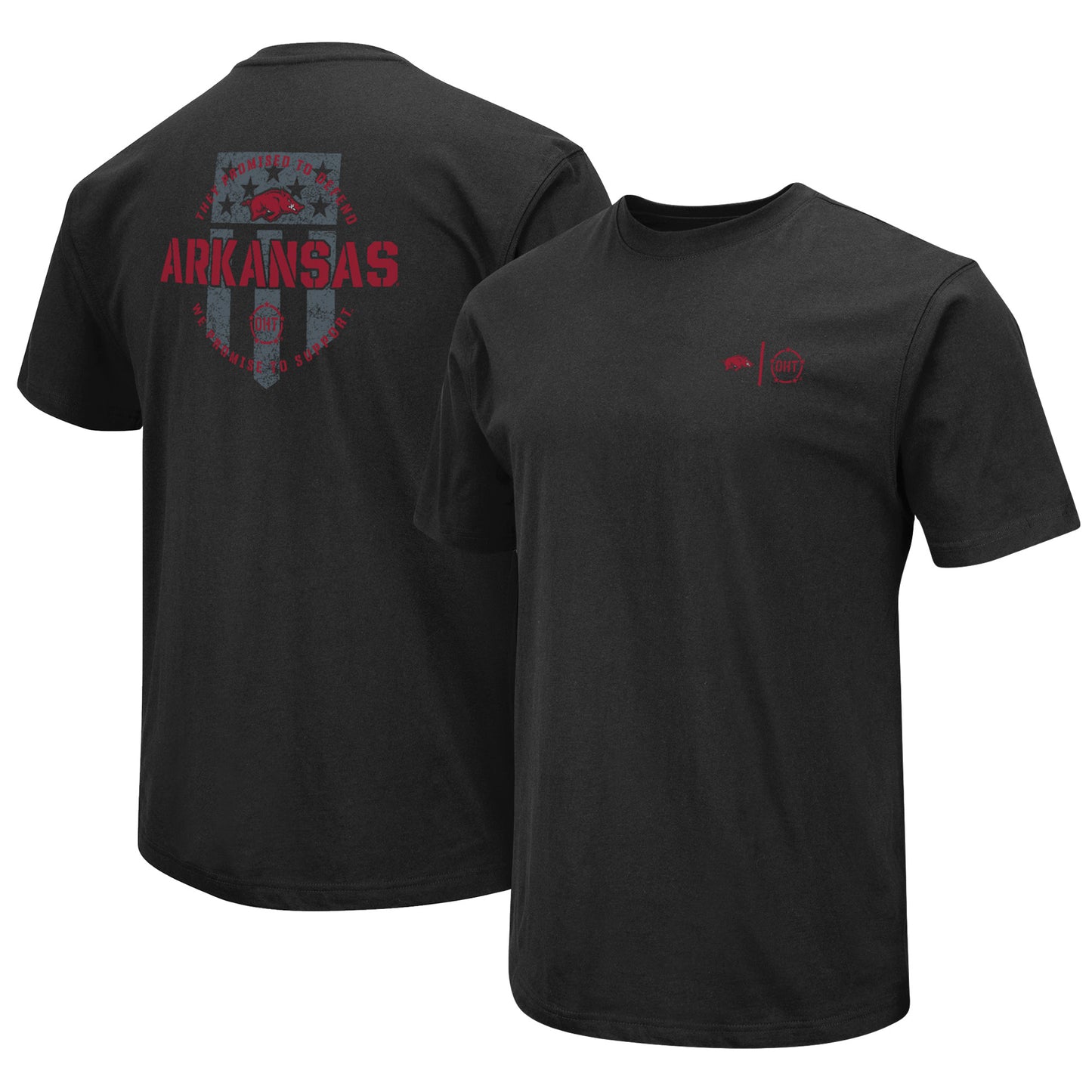 Men's Colosseum Black Arkansas Razorbacks OHT Military Appreciation T-Shirt