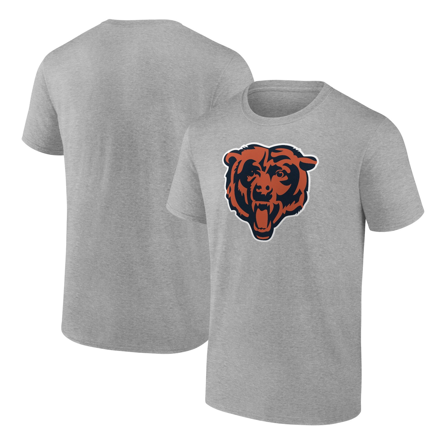Men's Heather Gray Chicago Bears Team Logo T-Shirt