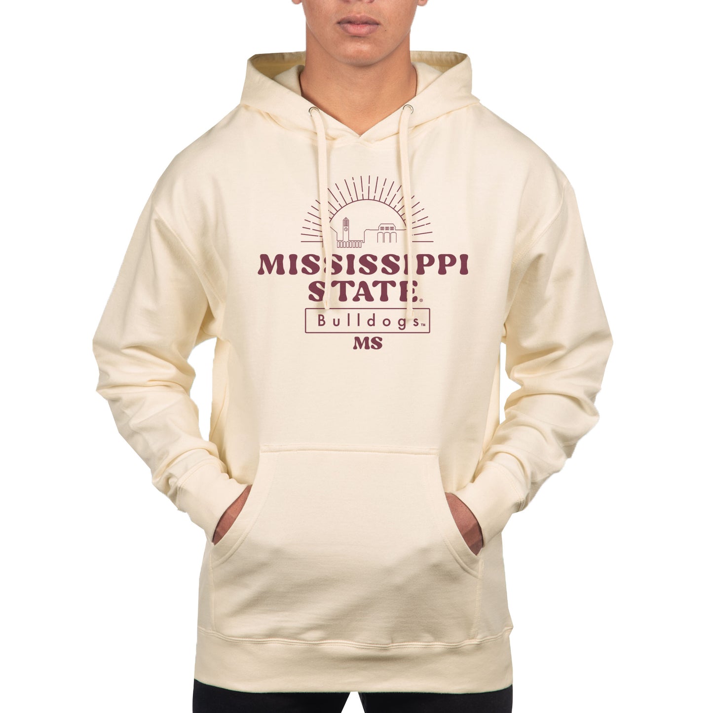 Men's Uscape Apparel Cream Mississippi State Bulldogs Standard Hoodie