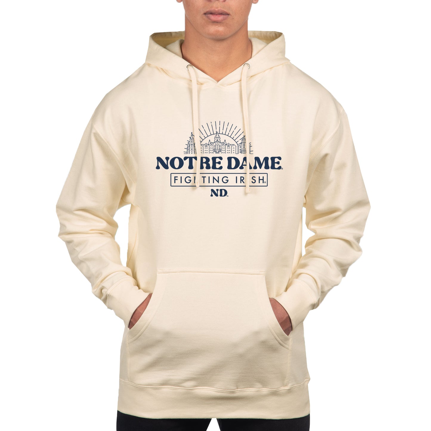 Men's Uscape Apparel Cream Notre Dame Fighting Irish Standard Hoodie
